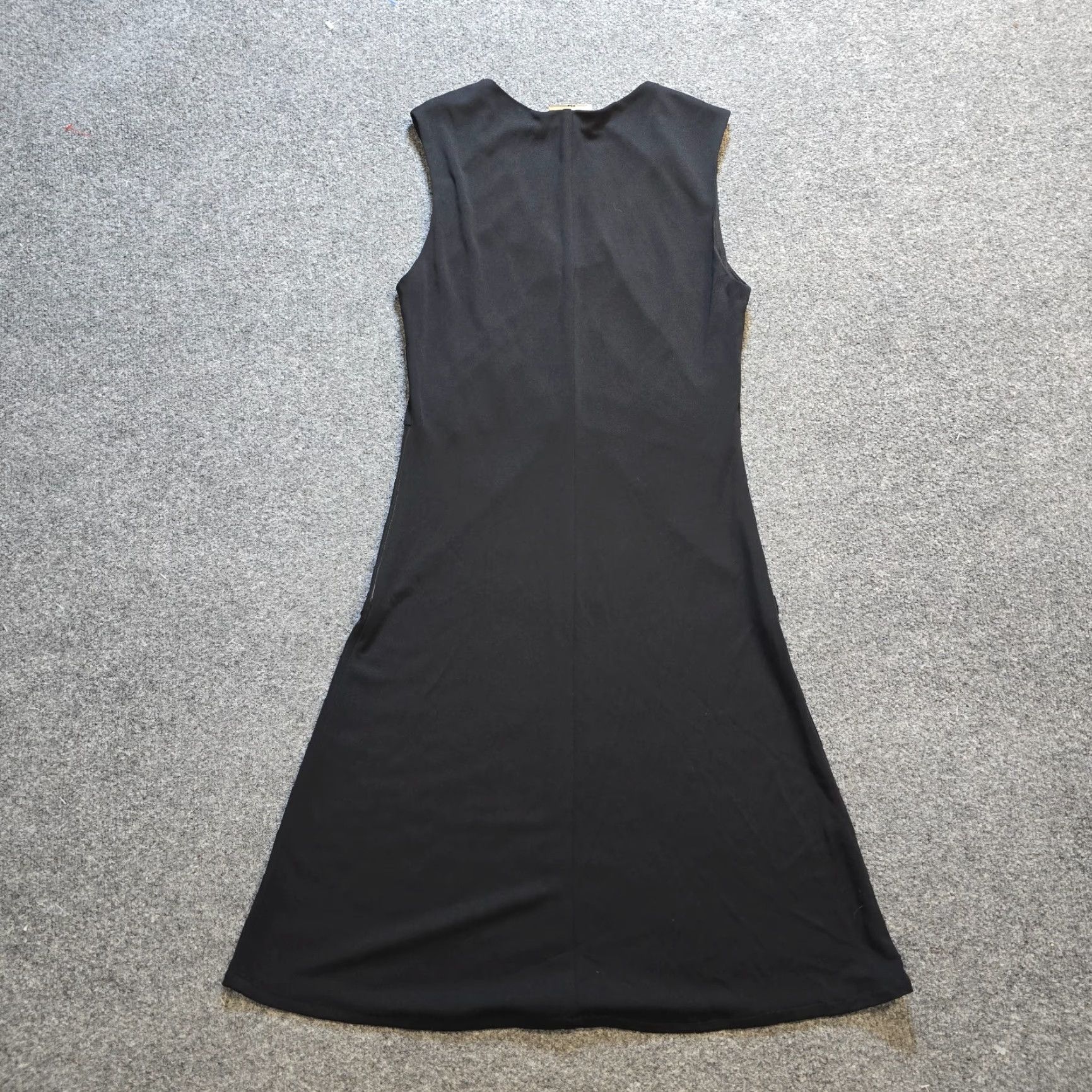 Joseph Ribkoff Dress Women Size 6 Black Faux Leather Sleeveless Classic  Cocktail - wellskinkop.com