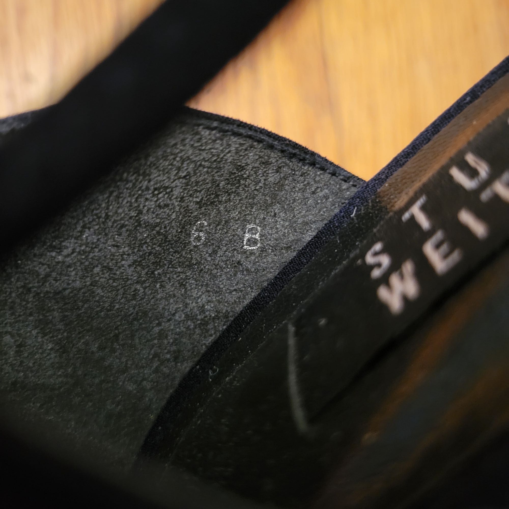 Stuart Weitzman Stuart Weitzman Navy Blue Leather Caged Sandals Heels 6B Pro Size US 6 / IT 36 - 4 Thumbnail