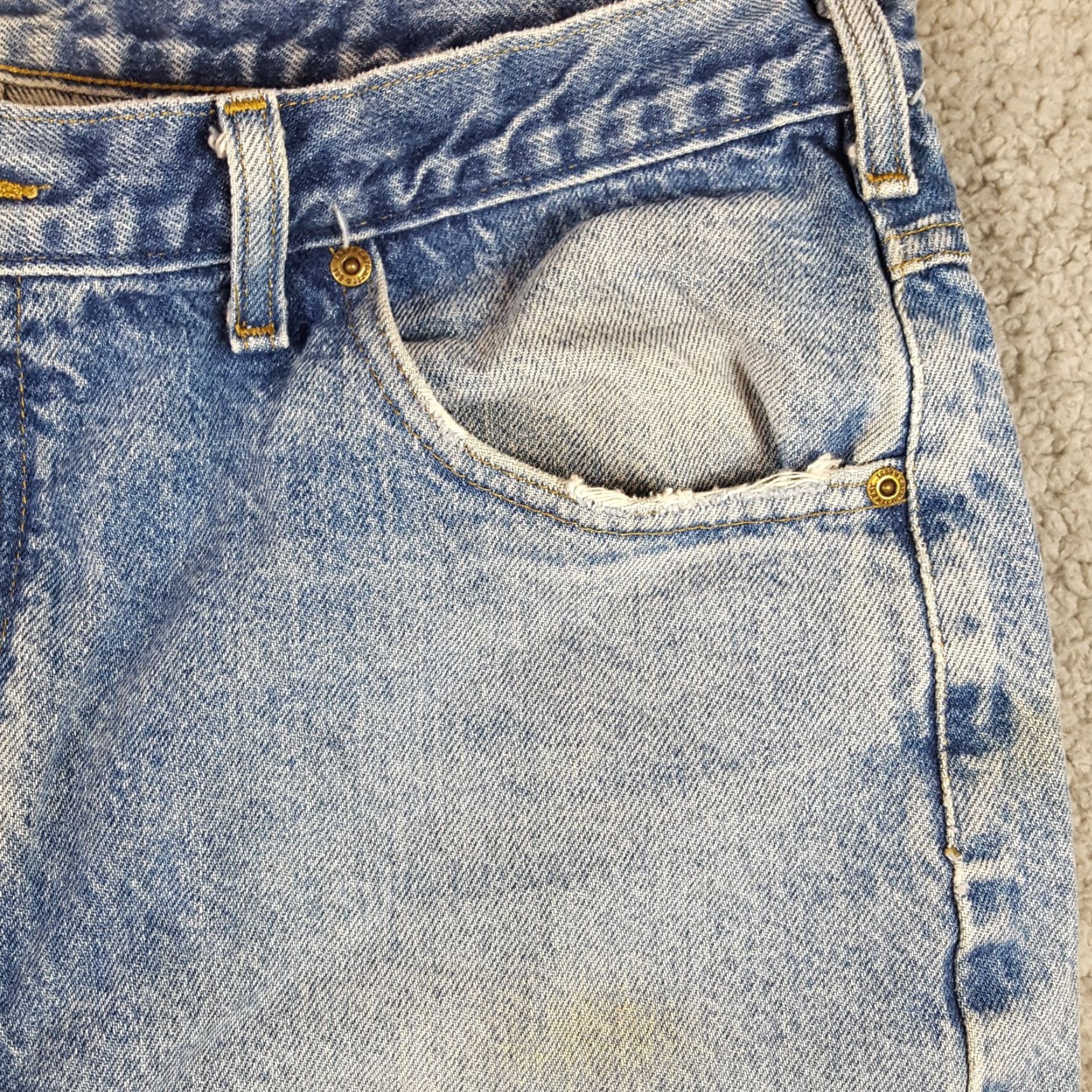 Carhartt VINTAGE Carhartt Jeans Denim 38x30 Workwear 5-Pocket Regular Fit Blue 90s Grunge Mens Size US 38 / EU 54 - 6 Thumbnail