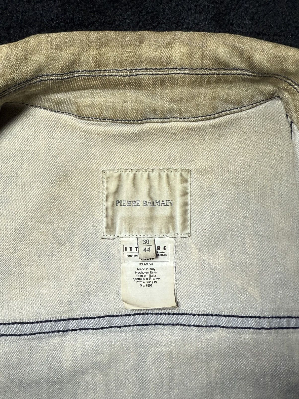 Balmain BALMAIN JACKET SS12 DECARNIN ERA LEATHER SLEEVE DENIM Size US M / EU 48-50 / 2 - 5 Thumbnail