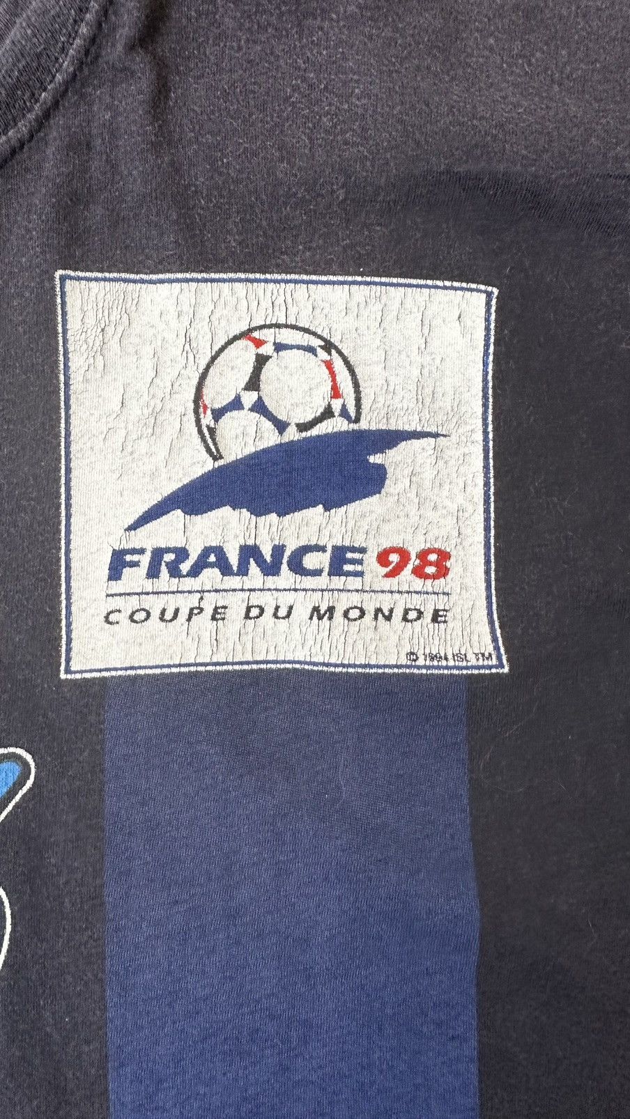 Vintage VINTAGS FRANCE 98 PROMO TEE Size US L / EU 52-54 / 3 - 4 Thumbnail
