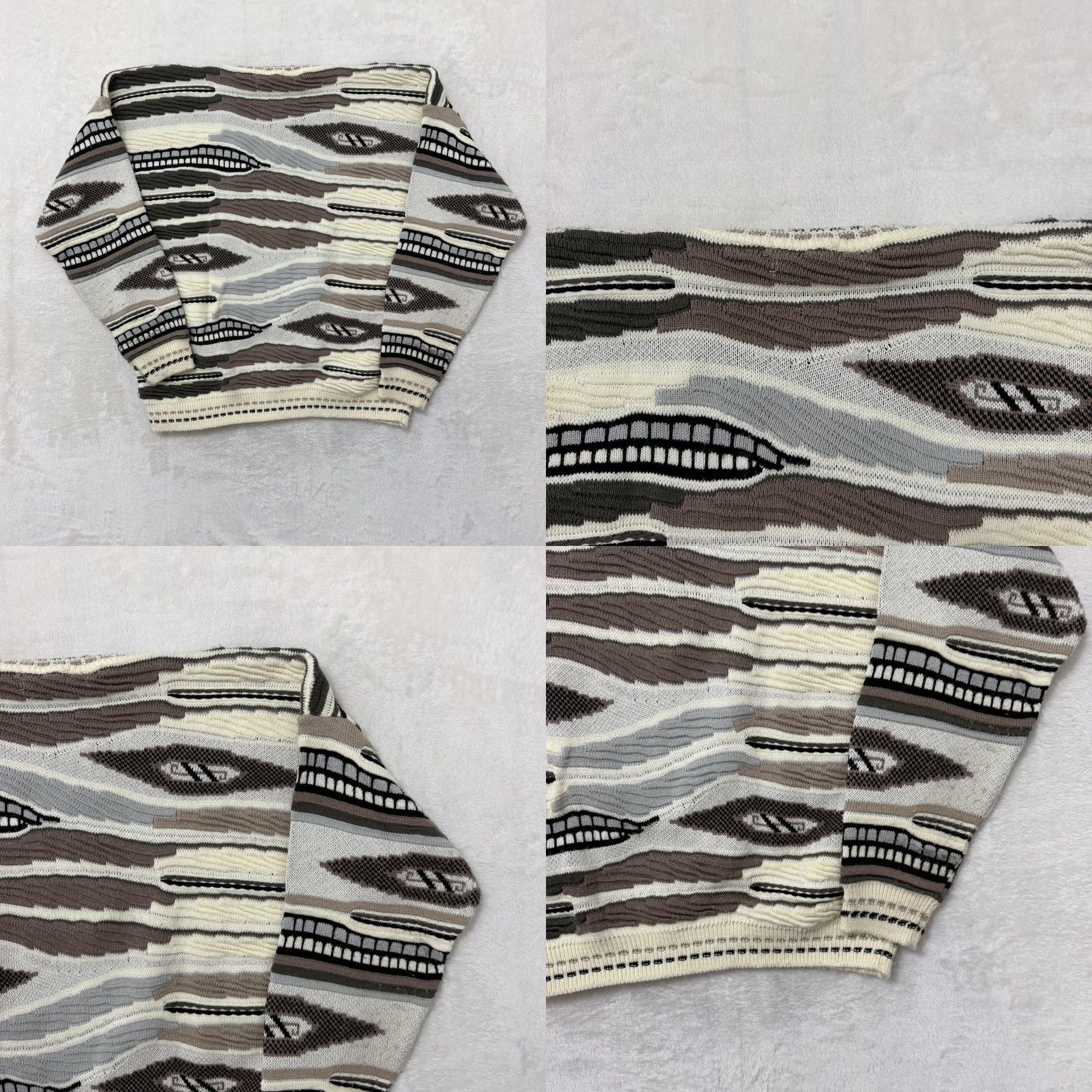 Coogi Protege Sweater Mens XL Multicolor 3D Knit Coogi Style Crewneck Pullover Size US XL / EU 56 / 4 - 8 Thumbnail