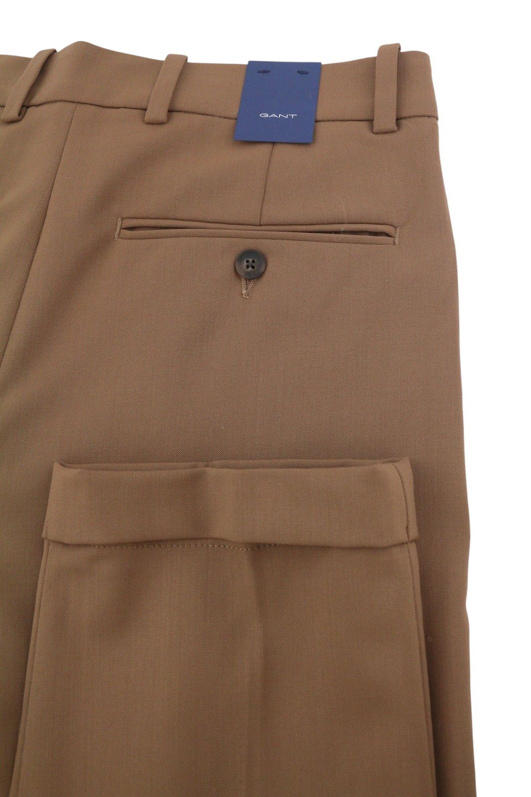 Gant FLUID PLEATED W30 Roasted Walnut Wool Trousers 87373 Size US 30 / EU 46 - 5 Thumbnail