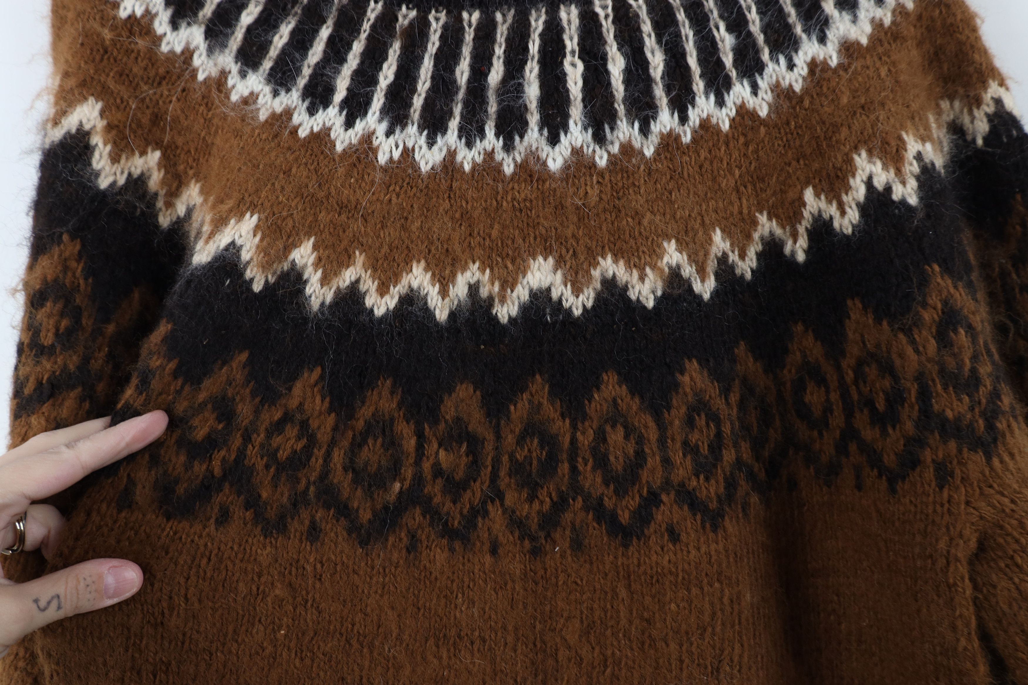 Vintage Vintage 90s Streetwear Alpaca Wool Knit Crewneck Sweater Size L / US 10 / IT 46 - 8 Thumbnail
