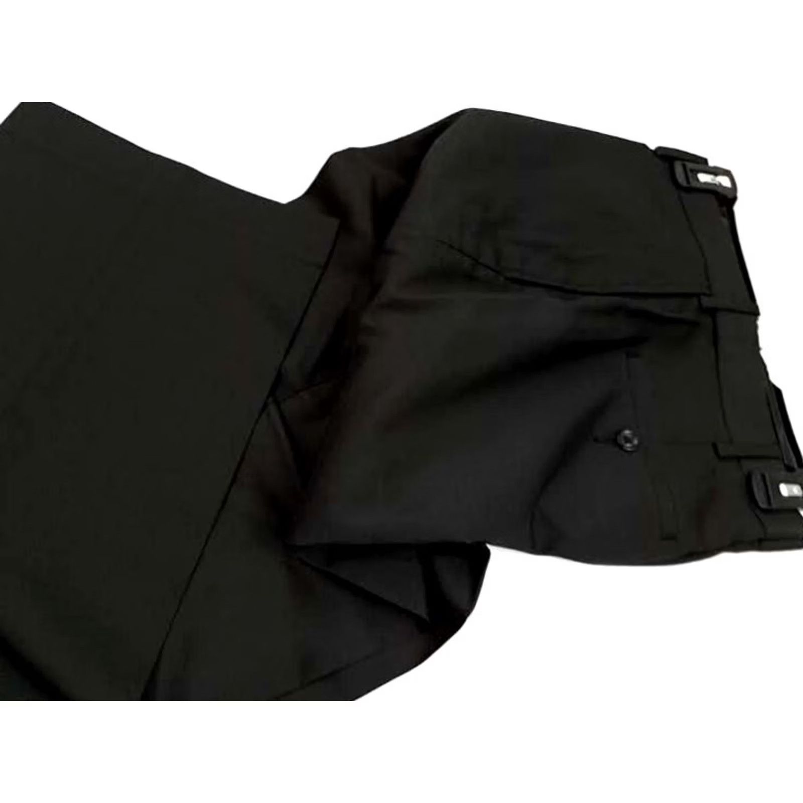 Vintage Crosshatch Pants Mens M Black Savane Stretch Strait Fit Flat Front Size US 31 - 3 Thumbnail