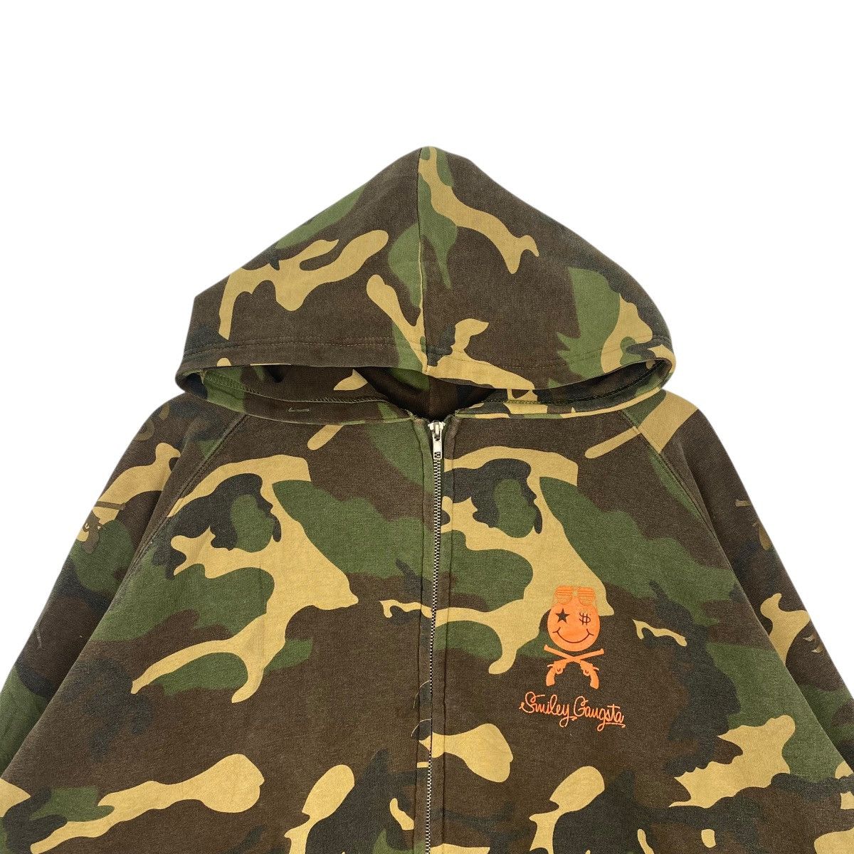 Other Vintage Smiley Gangsta Camouflage Hoodie Sweater Waffle Size US M / EU 48-50 / 2 - 4 Thumbnail