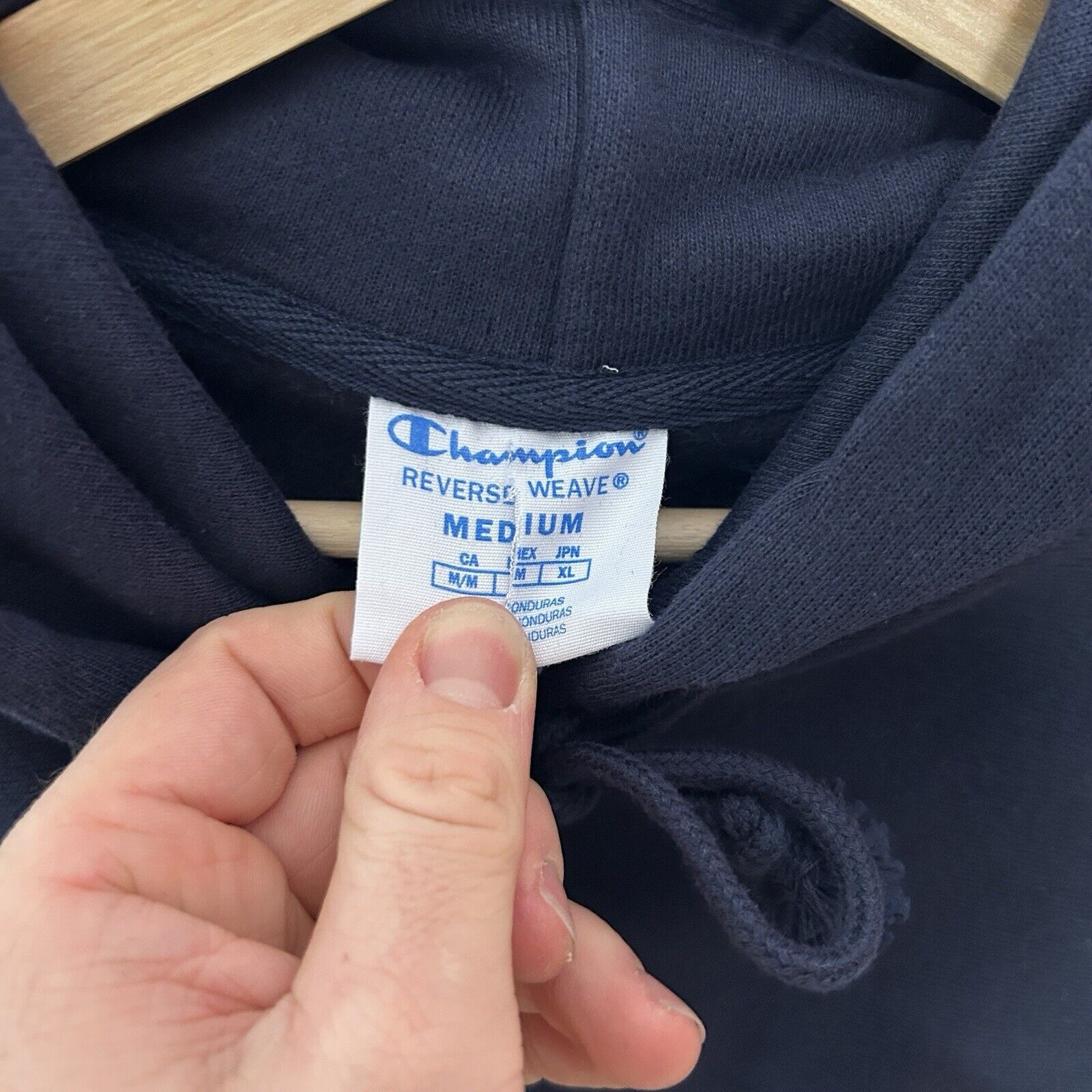 Champion Champion Reverse Weave Hoodie Sweatshirt “Navy Blue” 2024 Size US M / EU 48-50 / 2 - 3 Thumbnail