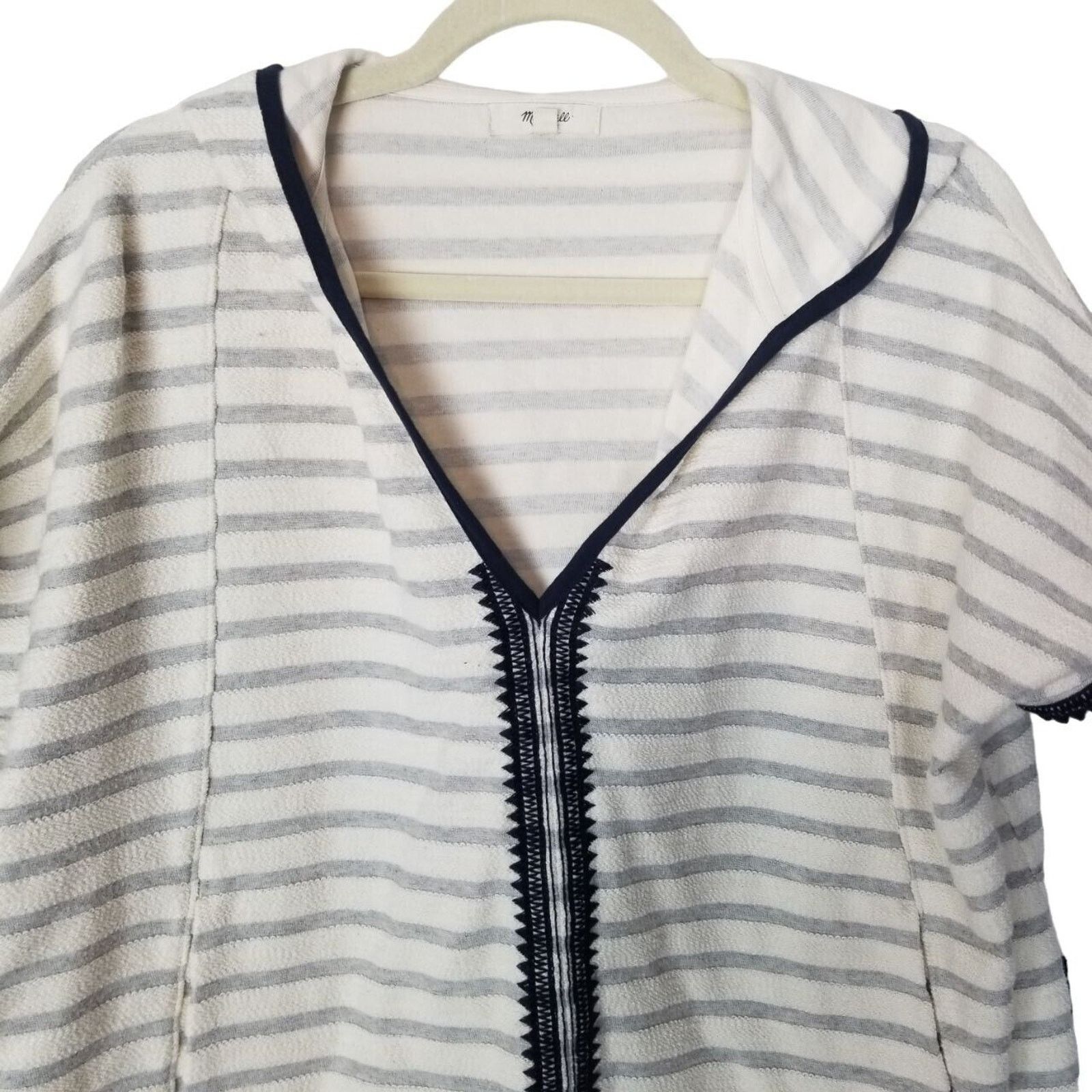 Madewell Madewell Womens Elise Embroidered Sailor Hoodie XS/S Coastal Size S / US 4 / IT 40 - 3 Thumbnail
