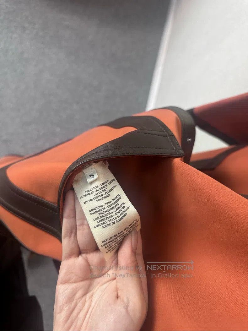 Hermes Hermes Orange Leather Long Coat Size XS / US 0-2 / IT 36-38 - 4 Thumbnail