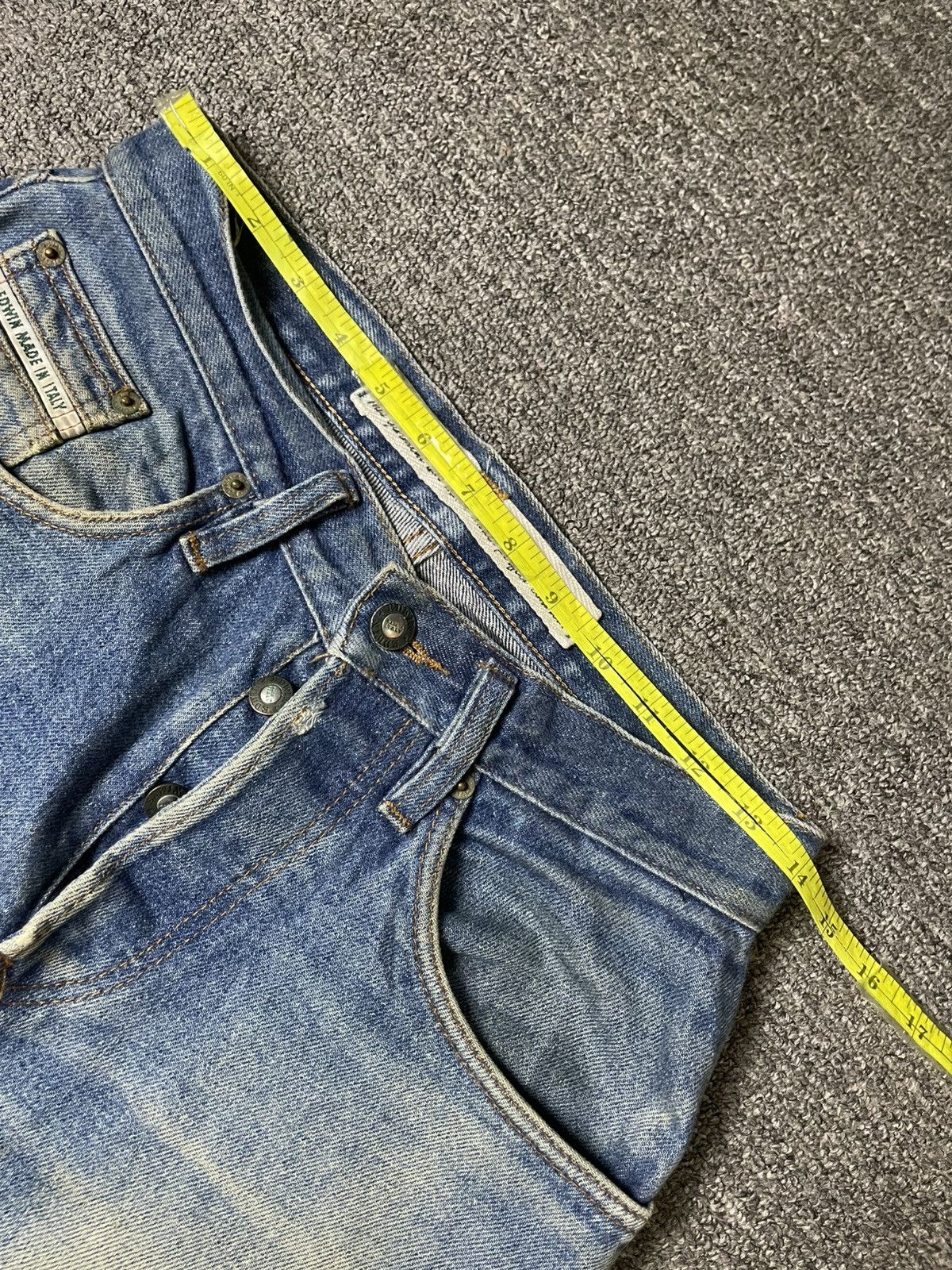 Edwin × Vintage Vintage EDWIN Loose Cut Ripped Jeans (117) Size US 28 / EU 44 - 4 Thumbnail
