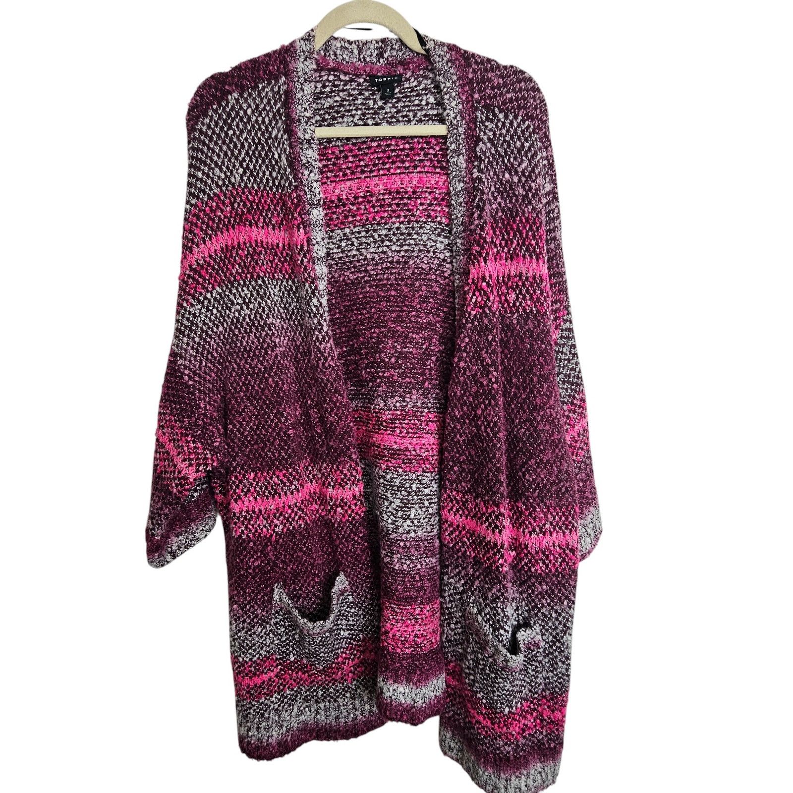 Corridor Torrid Womens Spacedye Cardiagn Sweater Open Front Size 3X Size 3XL / US 20-22 - 2 Thumbnail