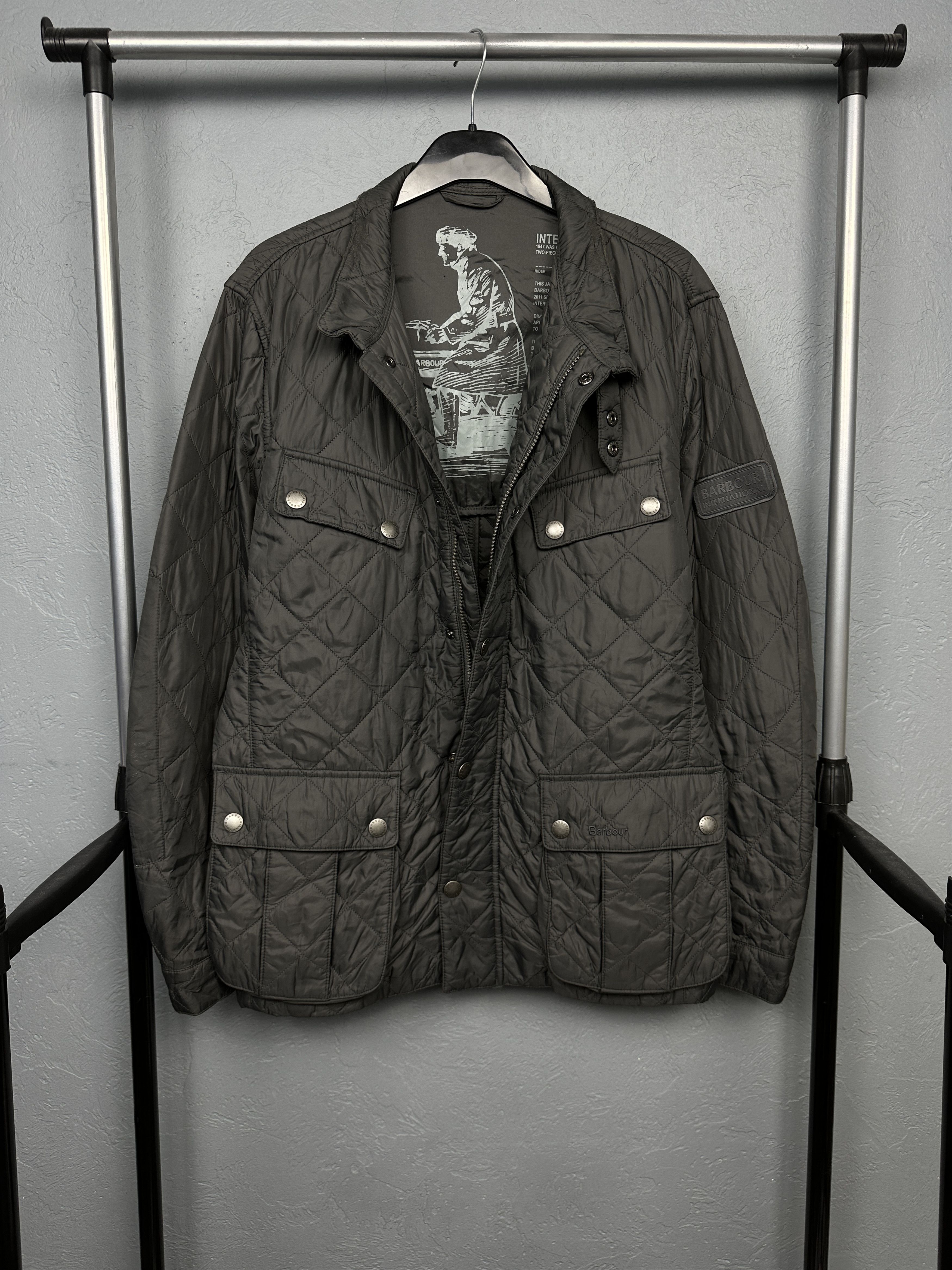Barbour Barbour International Ariel Mens Quilted Jacket Size US XL / EU 56 / 4 - 1 Thumbnail