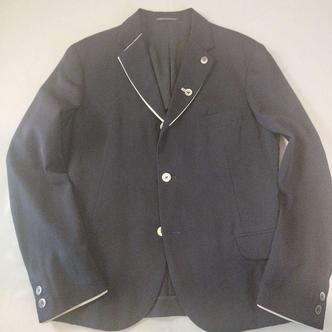 Yohji Yamamoto Yohji Yamamoto navy white piping jacket Size US M / EU 48-50 / 2 - 1 Thumbnail