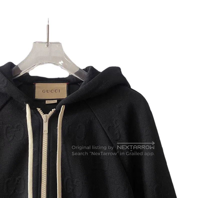 Gucci Gucci Black double G jacquard dark pattern full print hood Size XS / US 0-2 / IT 36-38 - 4 Thumbnail