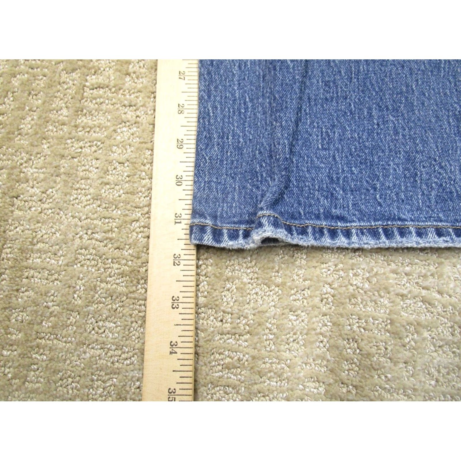 Vintage Kancan Jeans Women 32x32 Light Blue High Rise Straight Denim 5-Pocket Logo Hipster School Size 24" / US 00 / IT 34 - 7 Thumbnail