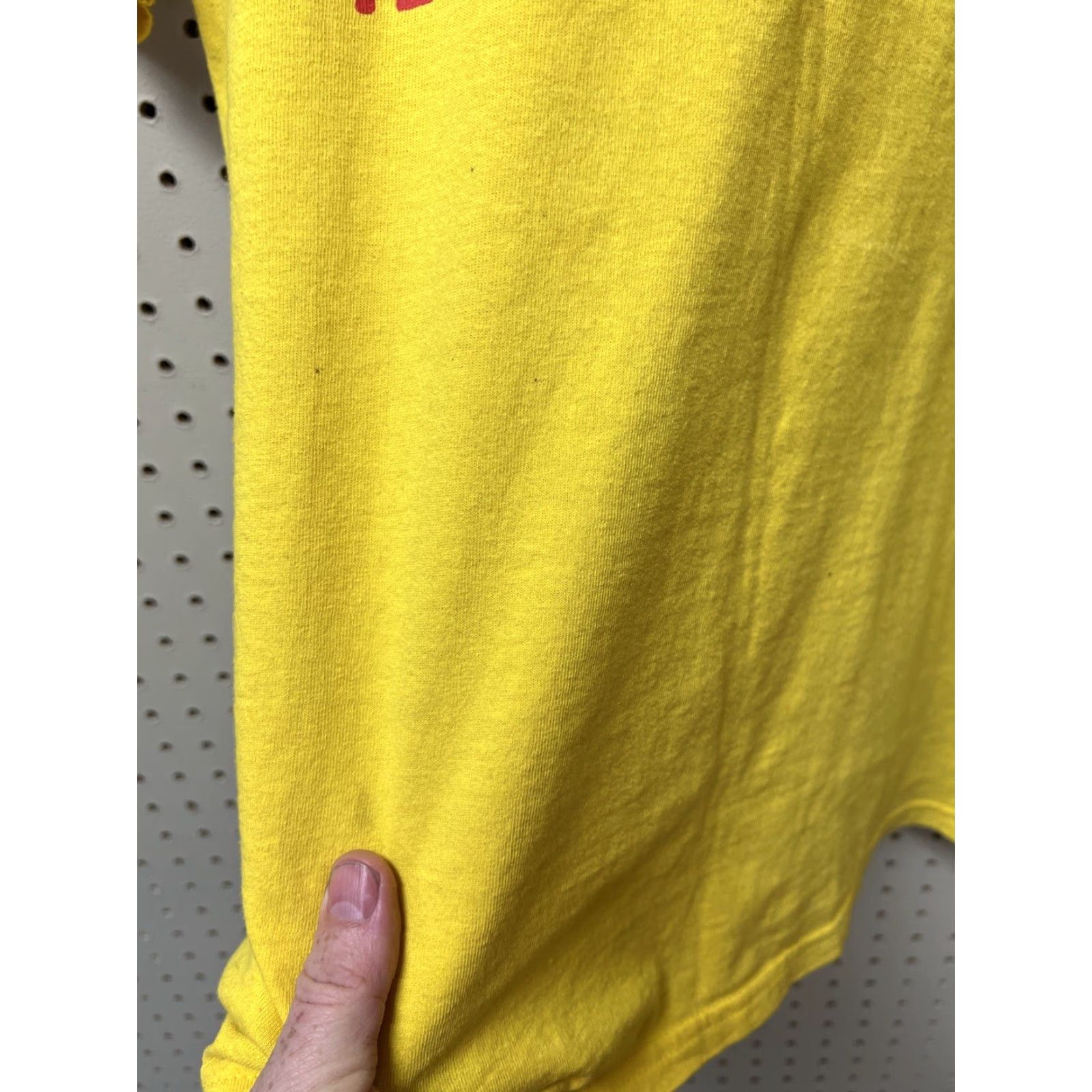 Vintage Nance Warner Yellow T-Shirt Wrestling Lariat Vintage Style Short Sleeve Crew Neck Mens L Yellow Solid Graphic Size US L / EU 52-54 / 3 - 4 Thumbnail