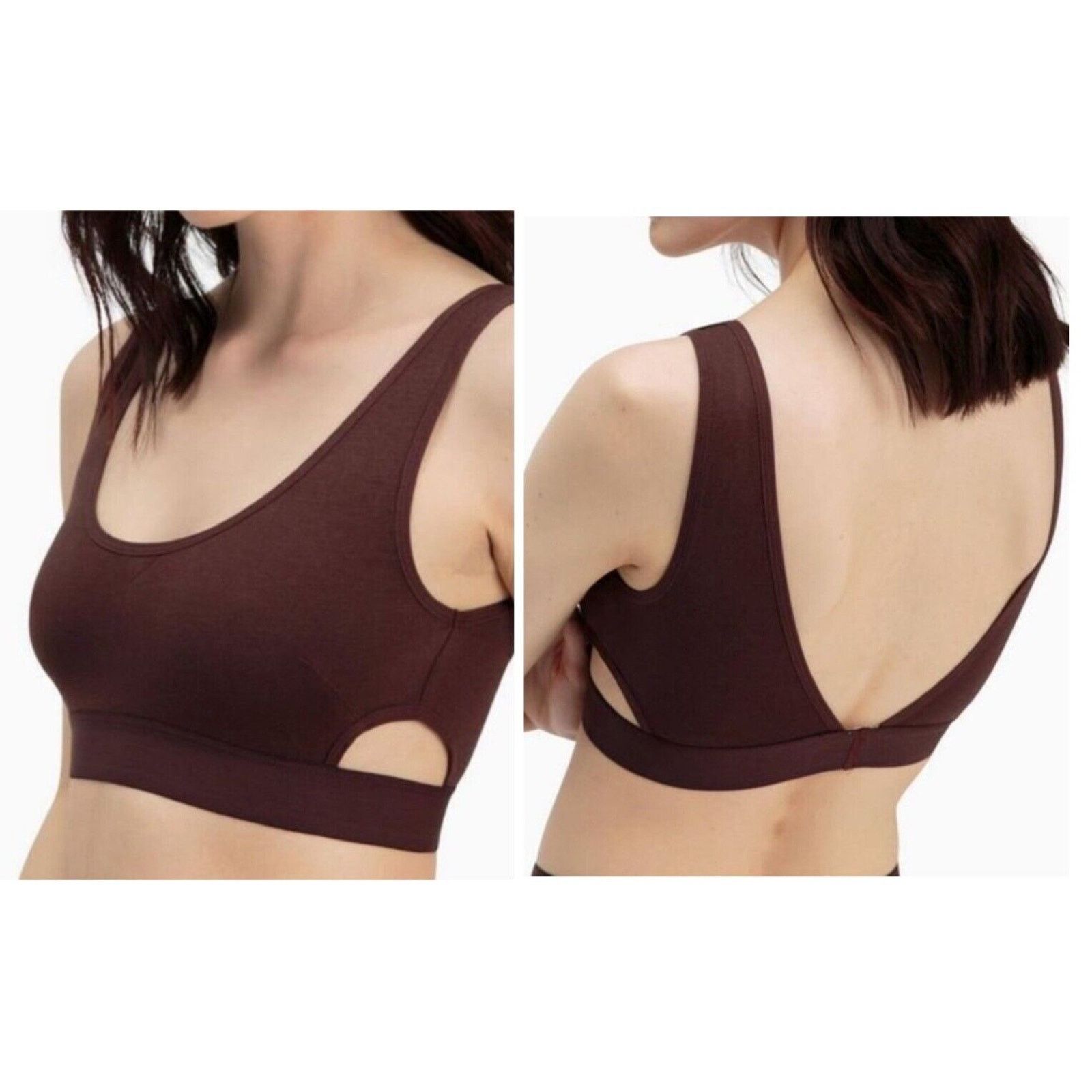 Richer Poorer RICHER POORER Scoop Cutout Bralette Java Brown Bra Crop Top Size S / US 4 / IT 40 - 1 Thumbnail