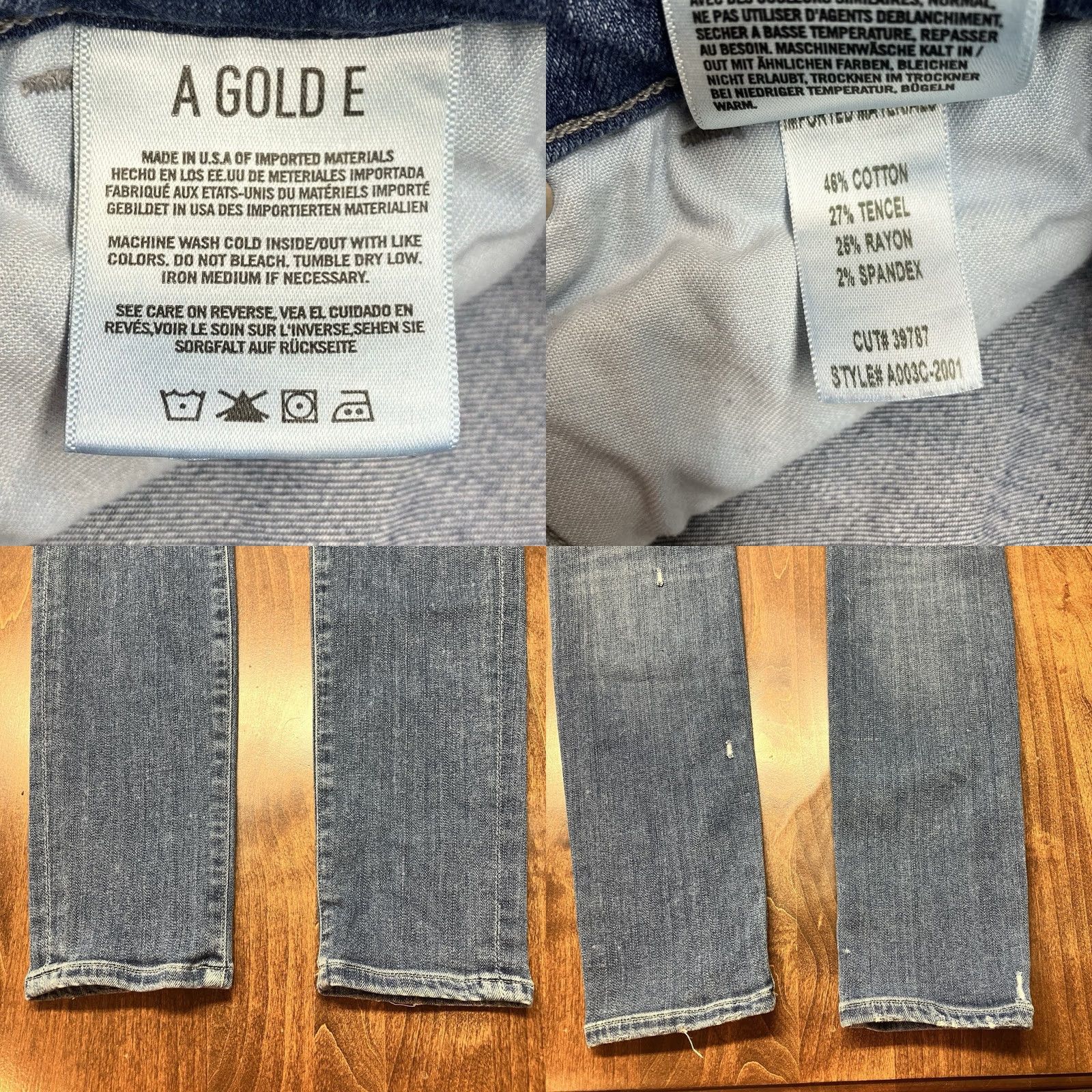 Agolde Agolde Sophie Skinny Jeans Distressed Mid Rise Ankle Length Womens Size 26 - Pre Owned Condition Size 26" / US 2 / IT 38 - 8 Thumbnail