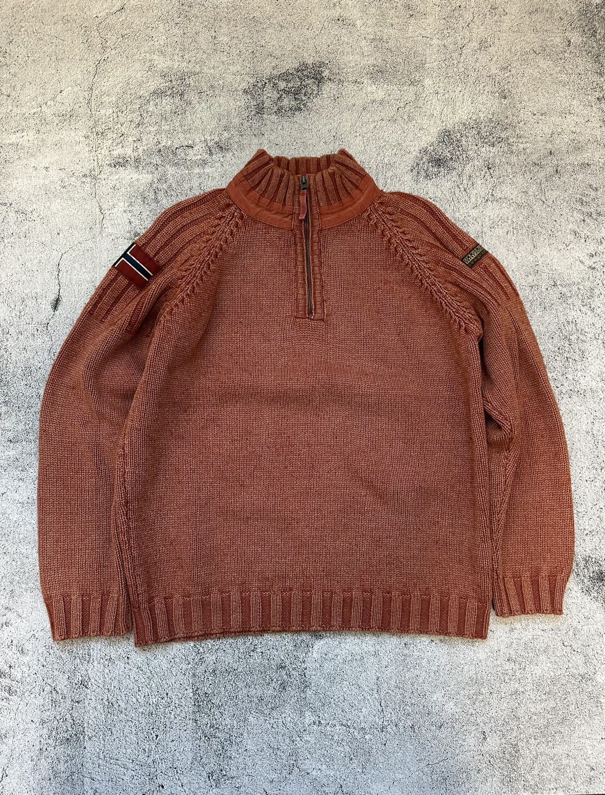 Napapijri Napapijri Heavyweight 1/4 Zip Sweater Made In Italy Size US L / EU 52-54 / 3 - 1 Thumbnail