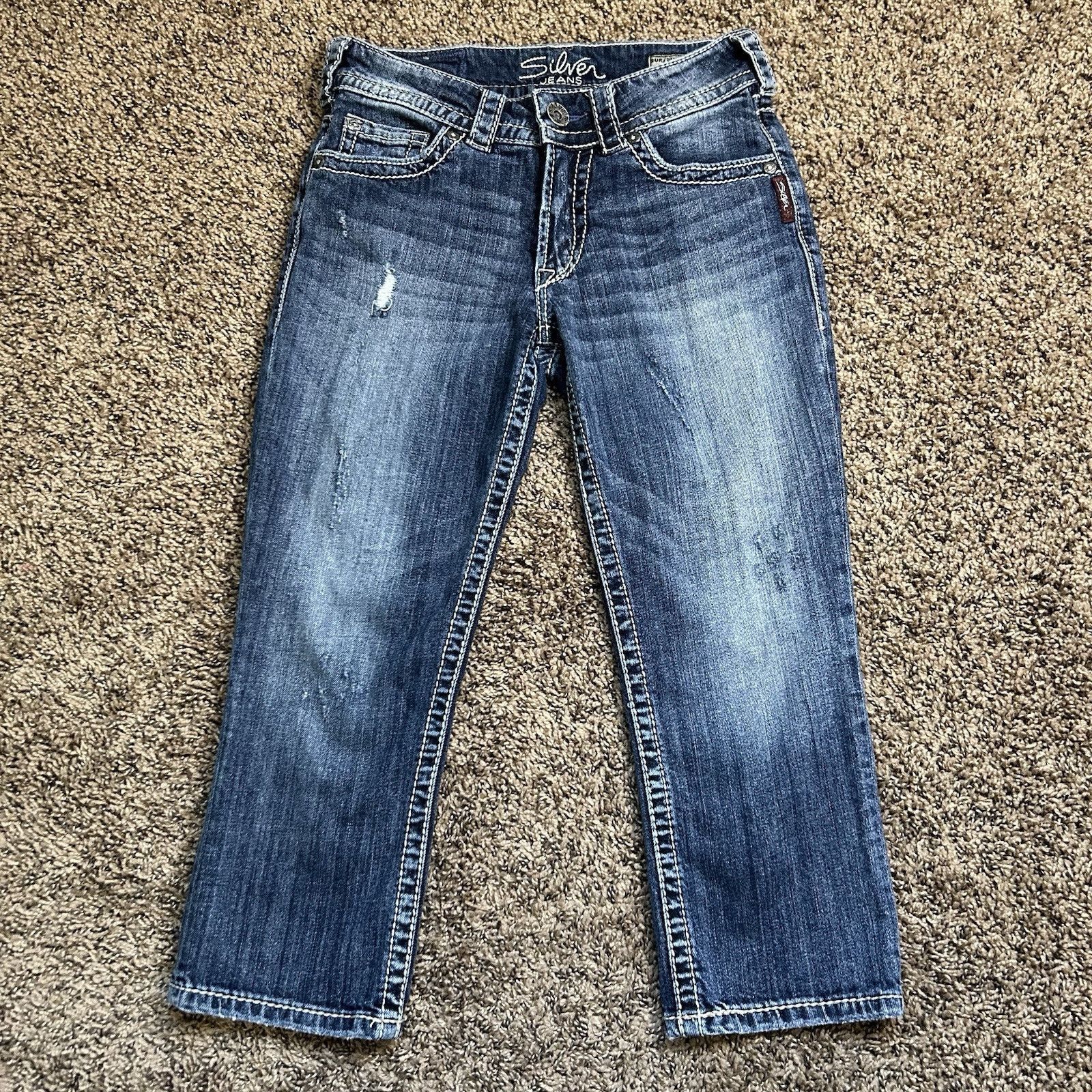 Silver Jeans Co. Silver Suki Surplus Capris Low-Rise Denim Jeans Size 26 Size 26" / US 2 / IT 38 - 1 Thumbnail