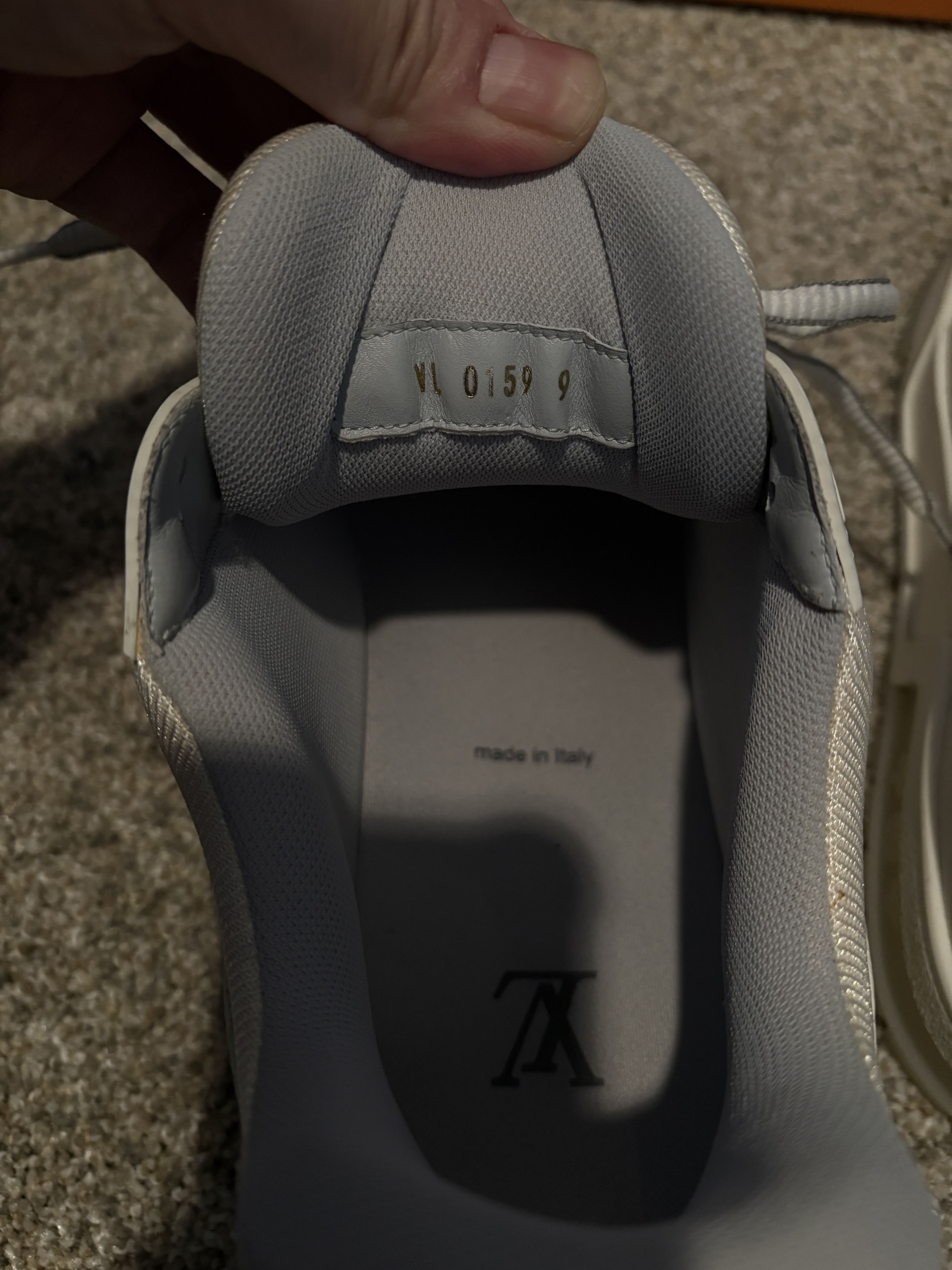 Louis Vuitton LV Trainer OG Grey/White Virgil 1A5PZQ Size US 10.5 / EU 43-44 - 5 Thumbnail