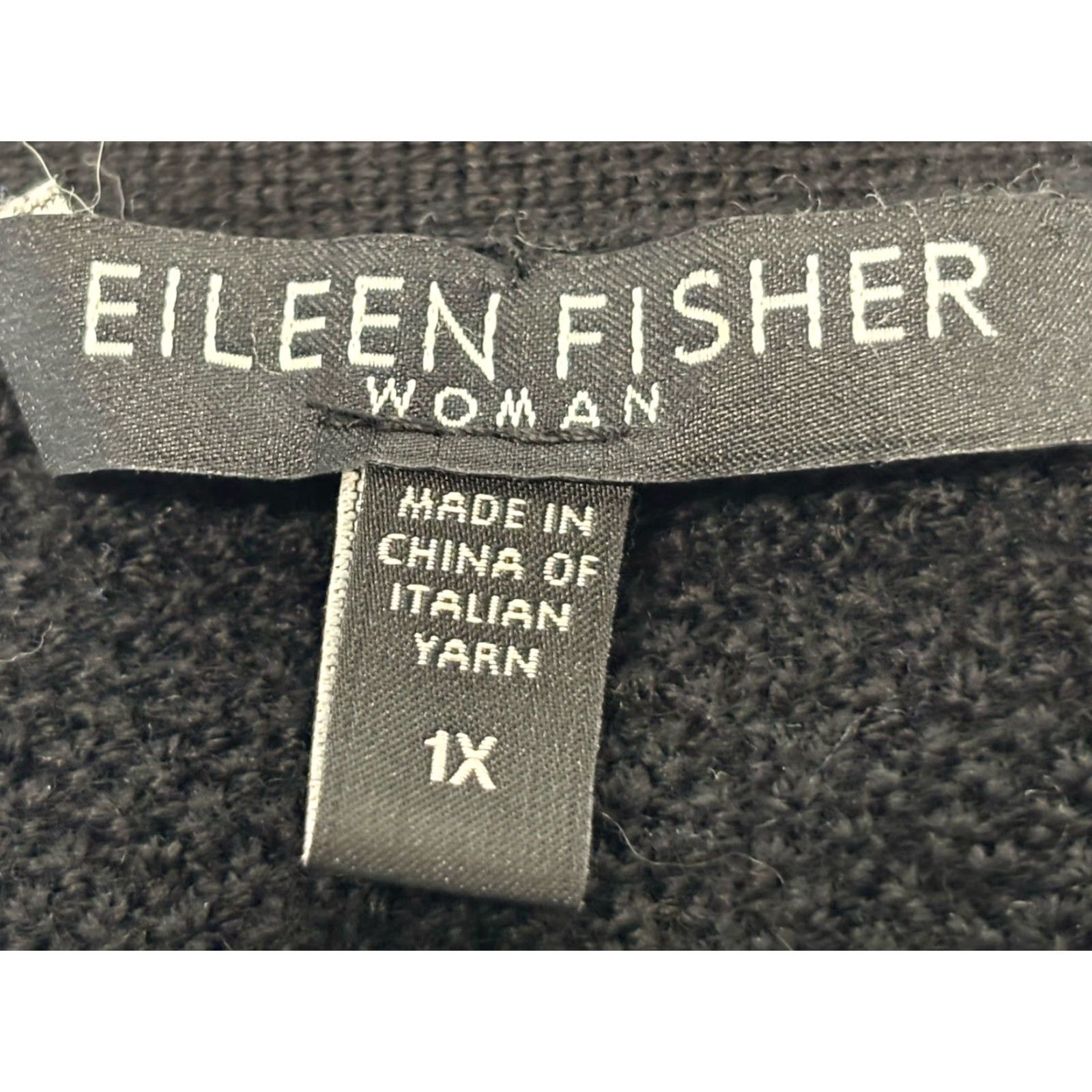 Eileen Fisher Eileen Fisher Sweater Women 1X Black Merino Wool Cowl Neck Beaded Knit Pullover Party Size XL / US 12-14 / IT 48-50 - 7 Thumbnail