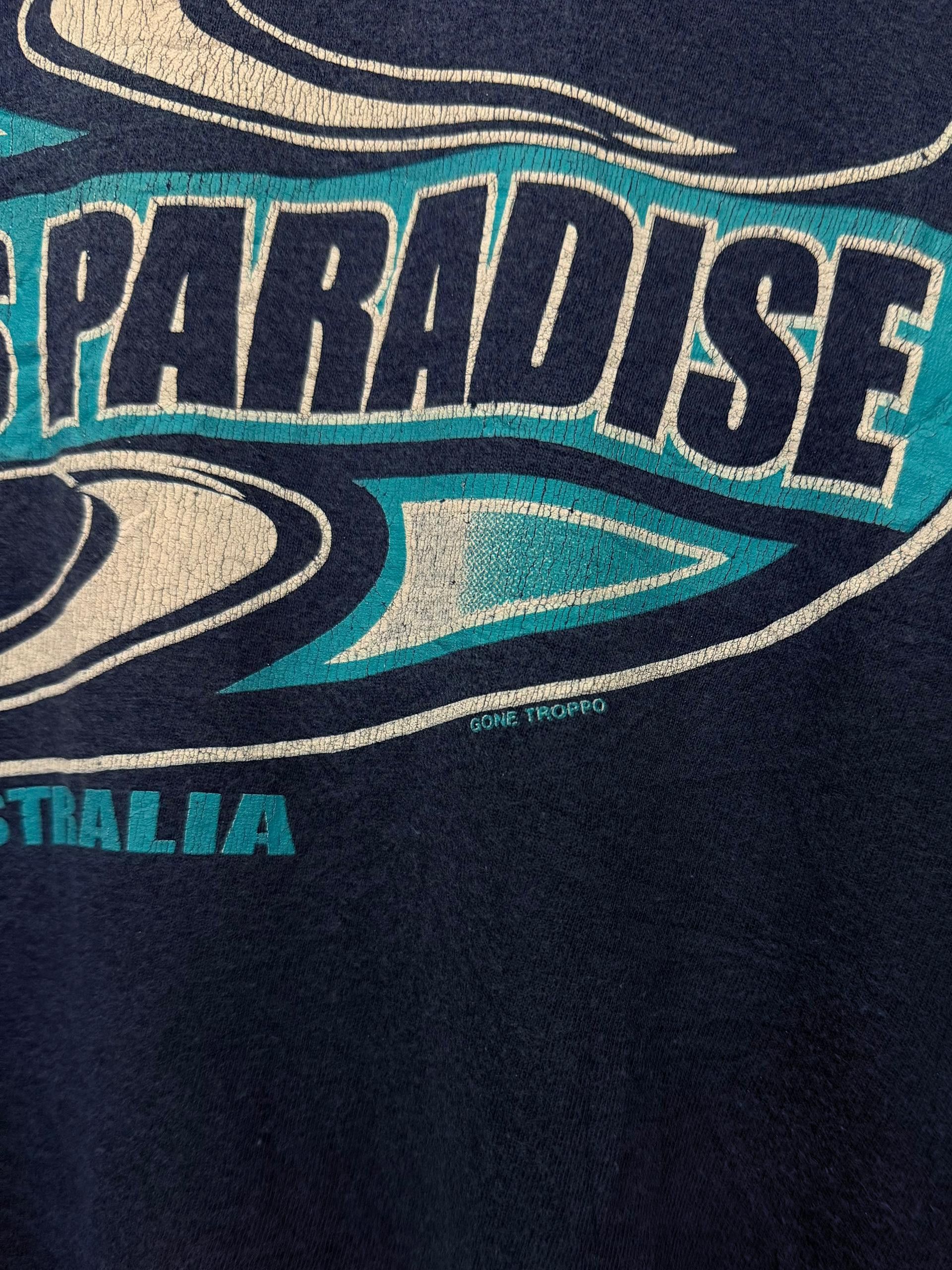Vintage Vintage 90s SURFERS PARADlSE surf hawaii piko t&c shirt Size US XL / EU 56 / 4 - 4 Thumbnail