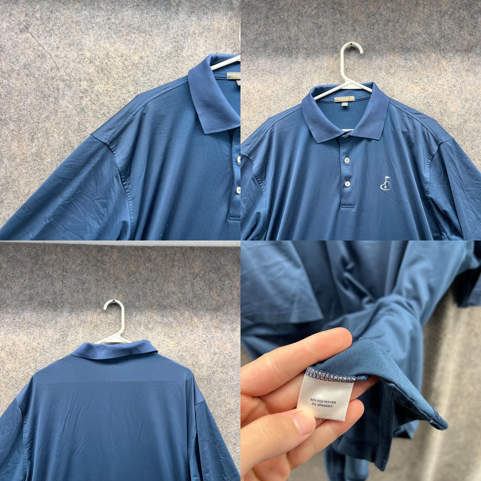 Peter Millar Peter Millar Polo Shirt Men XL Blue Polyester Summer Comfort Golf Logo Shirt Size US XL / EU 56 / 4 - 8 Thumbnail