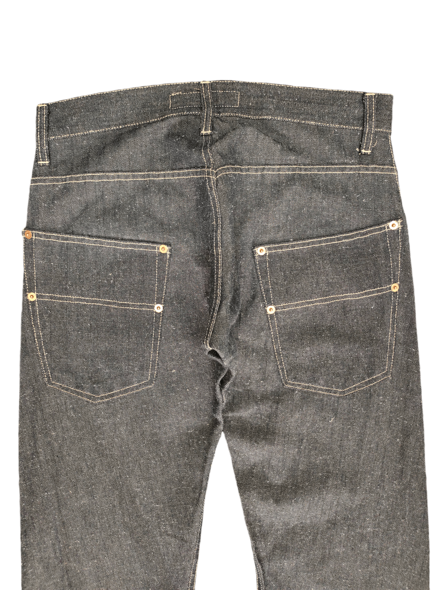 Andrew Mackenzie Andrew Mackenzie Heringbone Tweed Long Denim Jeans Size US 30 / EU 46 - 12 Thumbnail