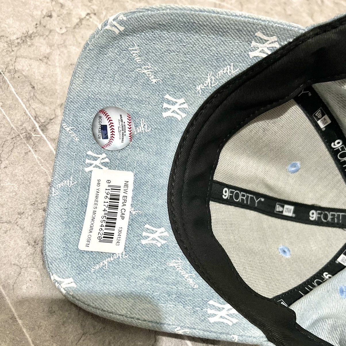 New Era × New York Yankees × Vintage NEW ERA 940 MONOGRAM DENIM Size ONE SIZE - 2 Thumbnail