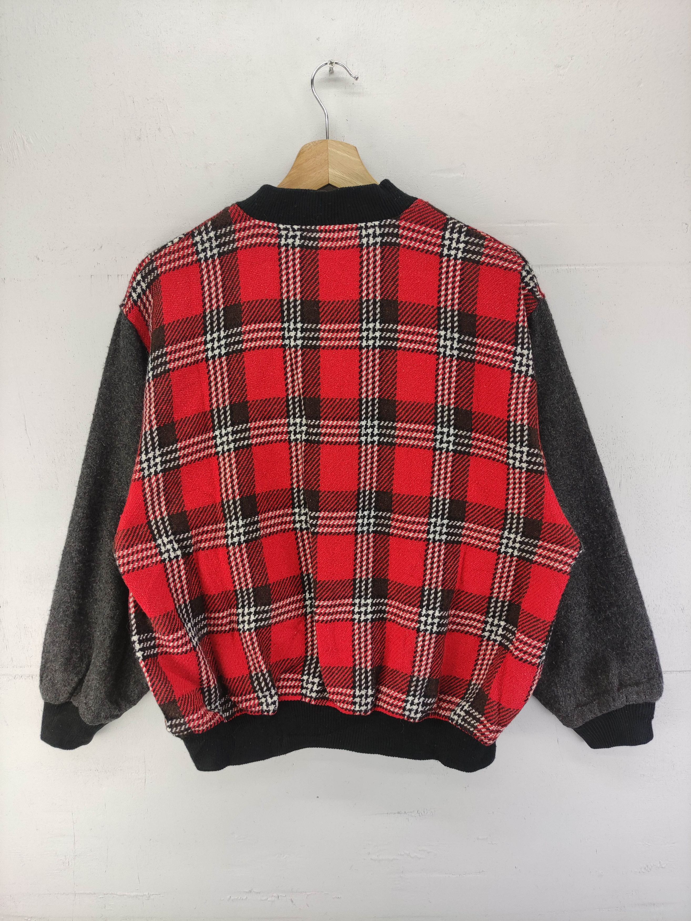Japanese Brand Vintage Urban City Wool Varsity Plaid Jacket Snap Button Size M / US 6-8 / IT 42-44 - 6 Thumbnail