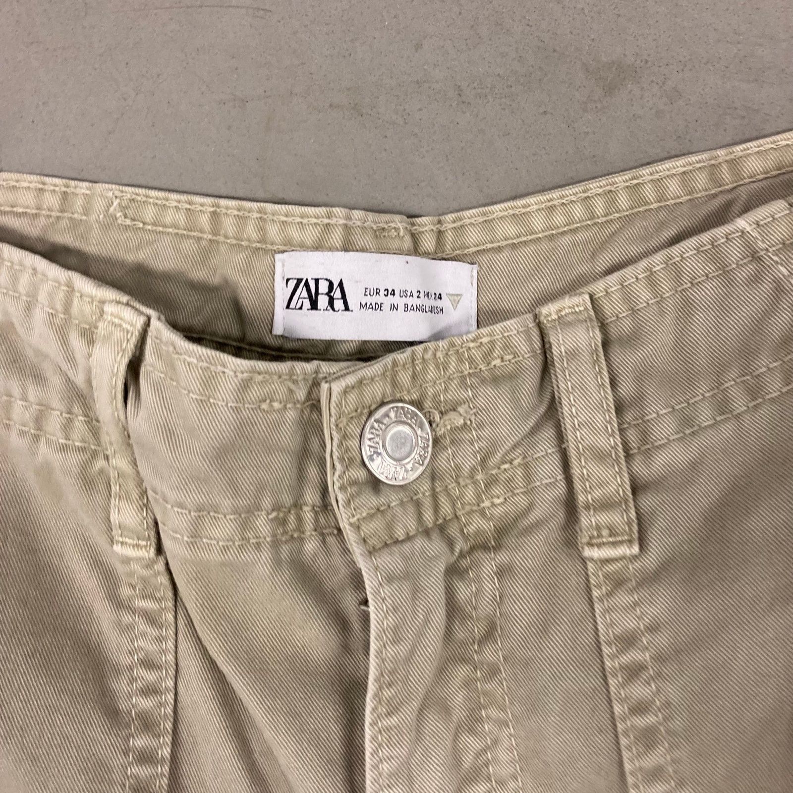 Vintage × Zara vintage Y2K Zara flared cargo pants 26x31 Size US 26 / EU 42 - 5 Thumbnail