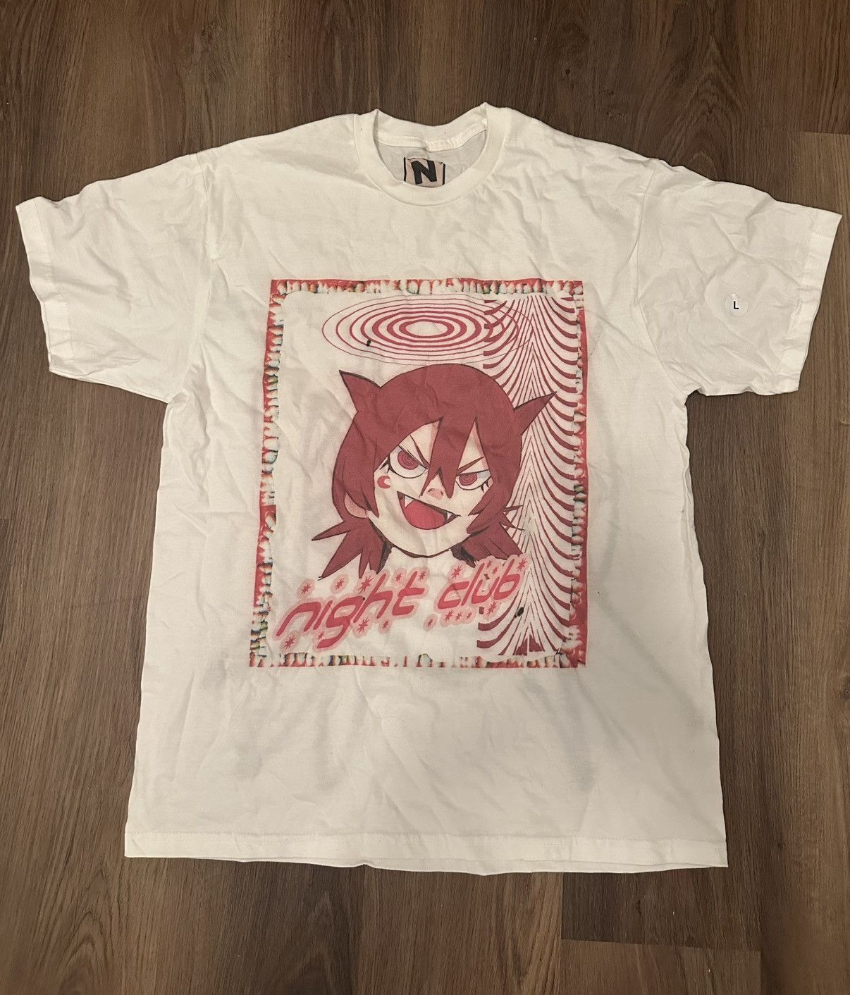 Japanese Brand Jun Inagawa 1 of 1 Night Club LA Popup Spraypaint Tees Size US L / EU 52-54 / 3 - 2 Thumbnail