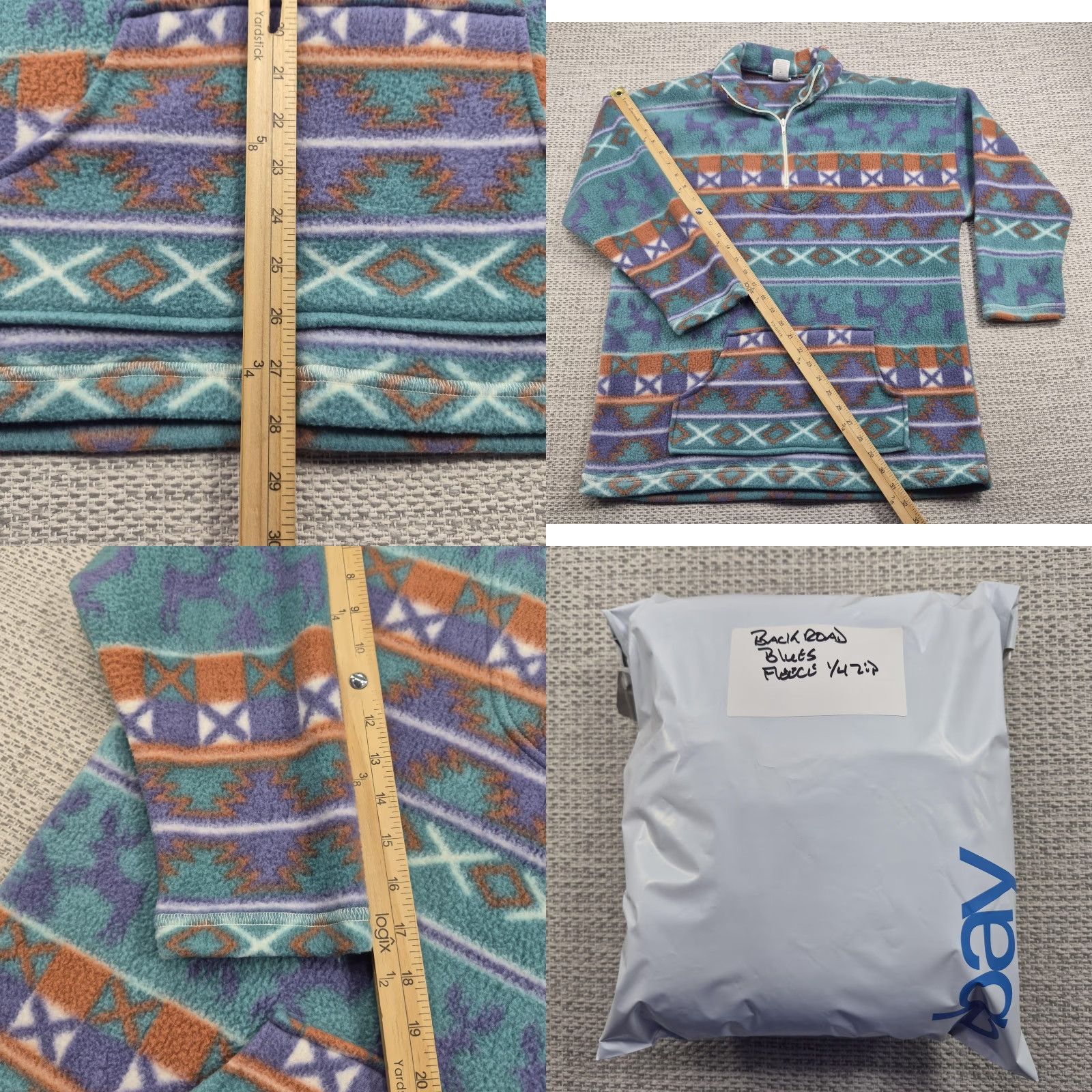 Vintage Backroad Blues Womens Sweater Shirt XS? (error) Size S / US 4 / IT 40 - 9 Thumbnail