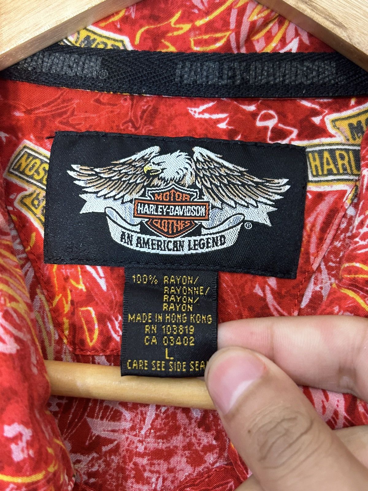 Harley Davidson Harley Davidson Rayon Hawaiian Aloha Shirt Size US L / EU 52-54 / 3 - 3 Thumbnail
