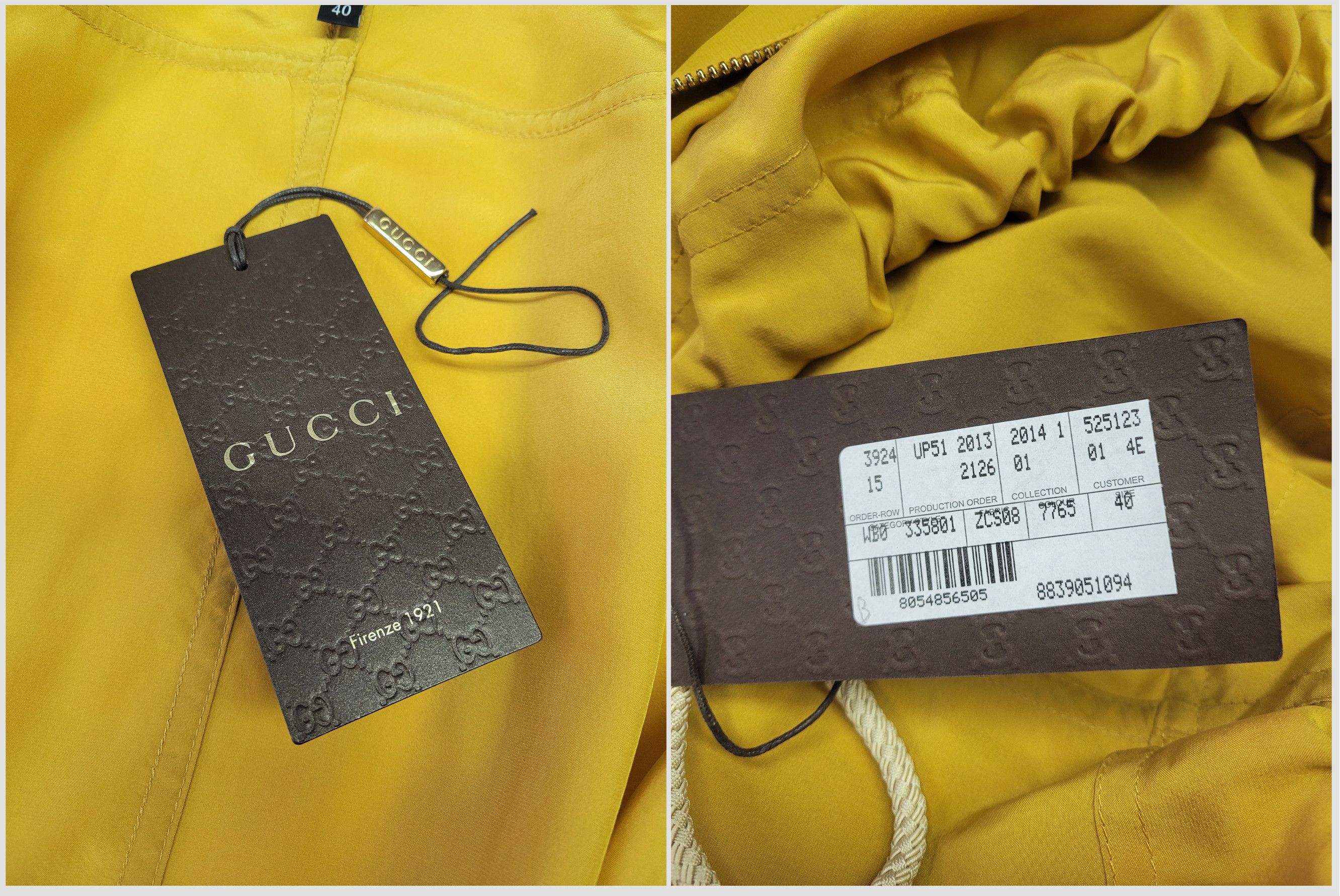 Gucci GUCCI _ ITALY _ RESORT 2014 _ UNLINED _ HOODED SILK PARKA Size L / US 10 / IT 46 - 7 Thumbnail