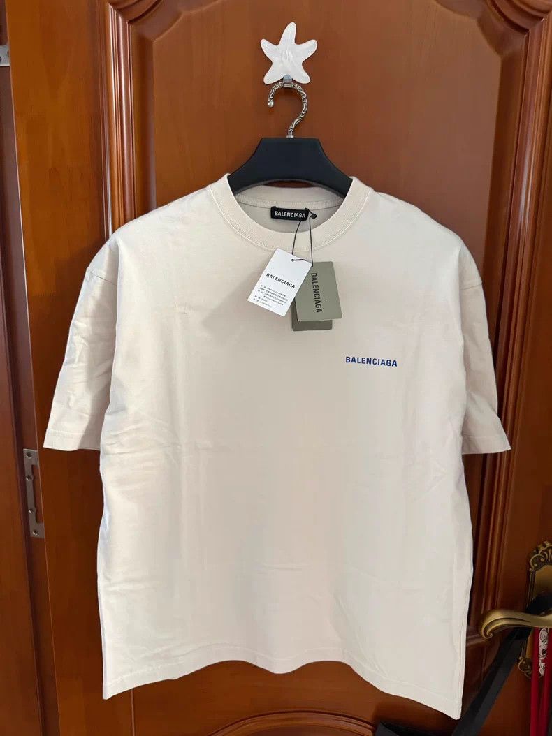 Balenciaga Beige Logo Short Sleeve S - dmc