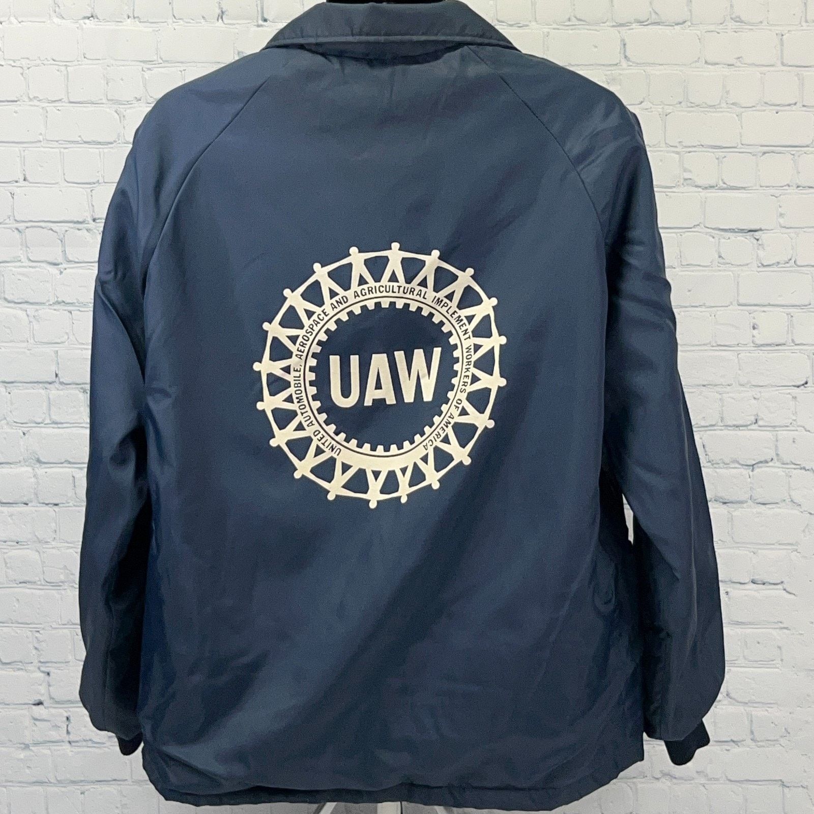 Swingster Vintage 70s UAW Local 588 Jacket Blue United Auto Workers L Size US L / EU 52-54 / 3 - 3 Thumbnail