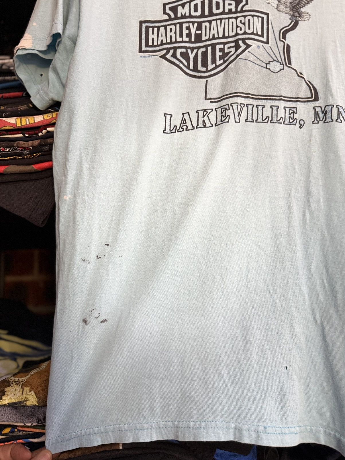 Harley Davidson × Vintage Thrashed Vintage Harley Davidson Twin Cities Faded Tee Size US L / EU 52-54 / 3 - 7 Thumbnail