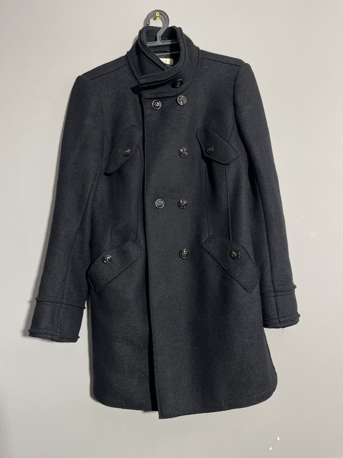 Marella Marella Black Double Breasted Wool coat Size M / US 6-8 / IT 42-44 - 11 Thumbnail