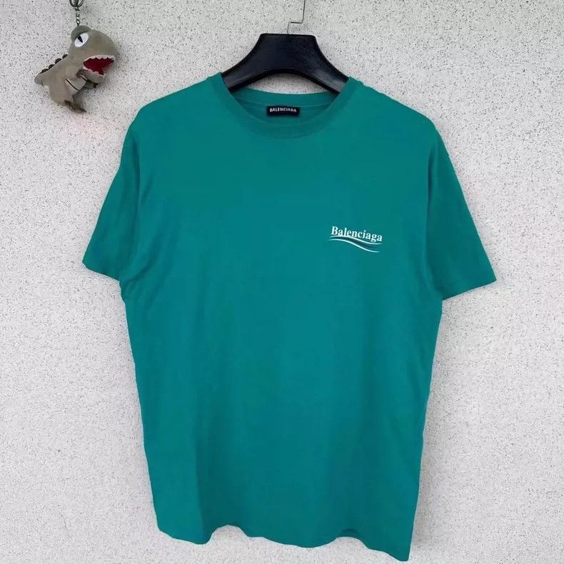 Balenciaga Balenciaga Lake Green Short Sleeve T-Shirt - dmc Size US S / EU 44-46 / 1 - 1 Thumbnail