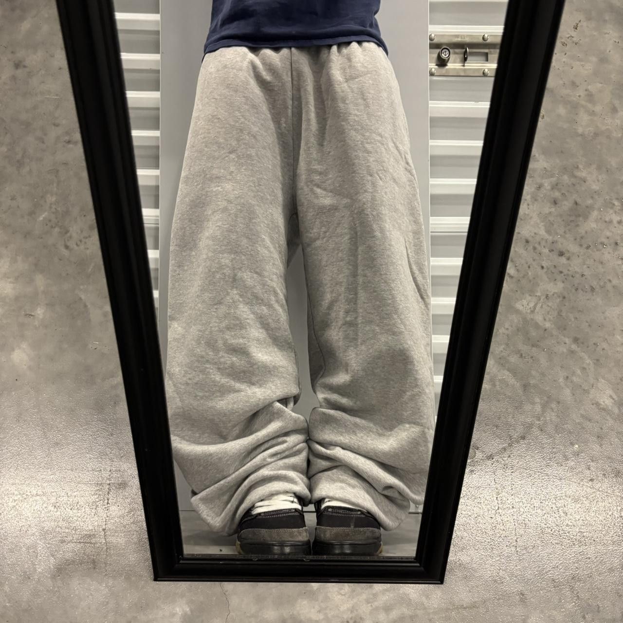 Japanese Brand × Vintage Crazy Vintage 90s Baggy Light Grey Streetwear Skater Style Sweatpants! Size US 36 / EU 52 - 2 Thumbnail