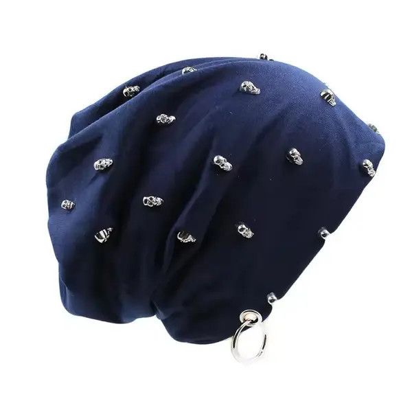 Japanese Brand Fukiishi x Rieko Hip-hop Skull Pattern Beanie Size ONE SIZE - 8 Thumbnail