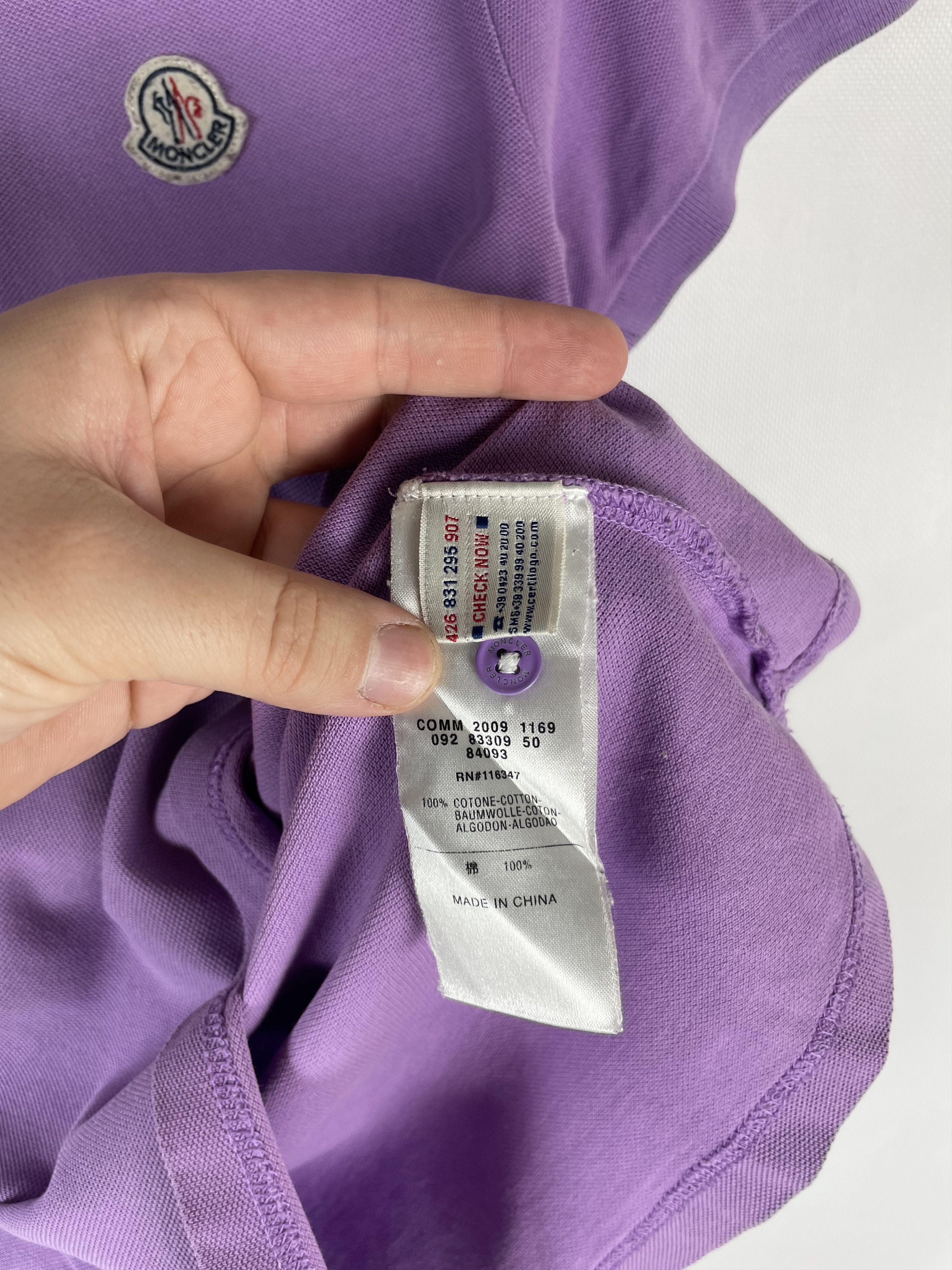 Moncler Moncler Polo T-shirt Size US L / EU 52-54 / 3 - 8 Thumbnail