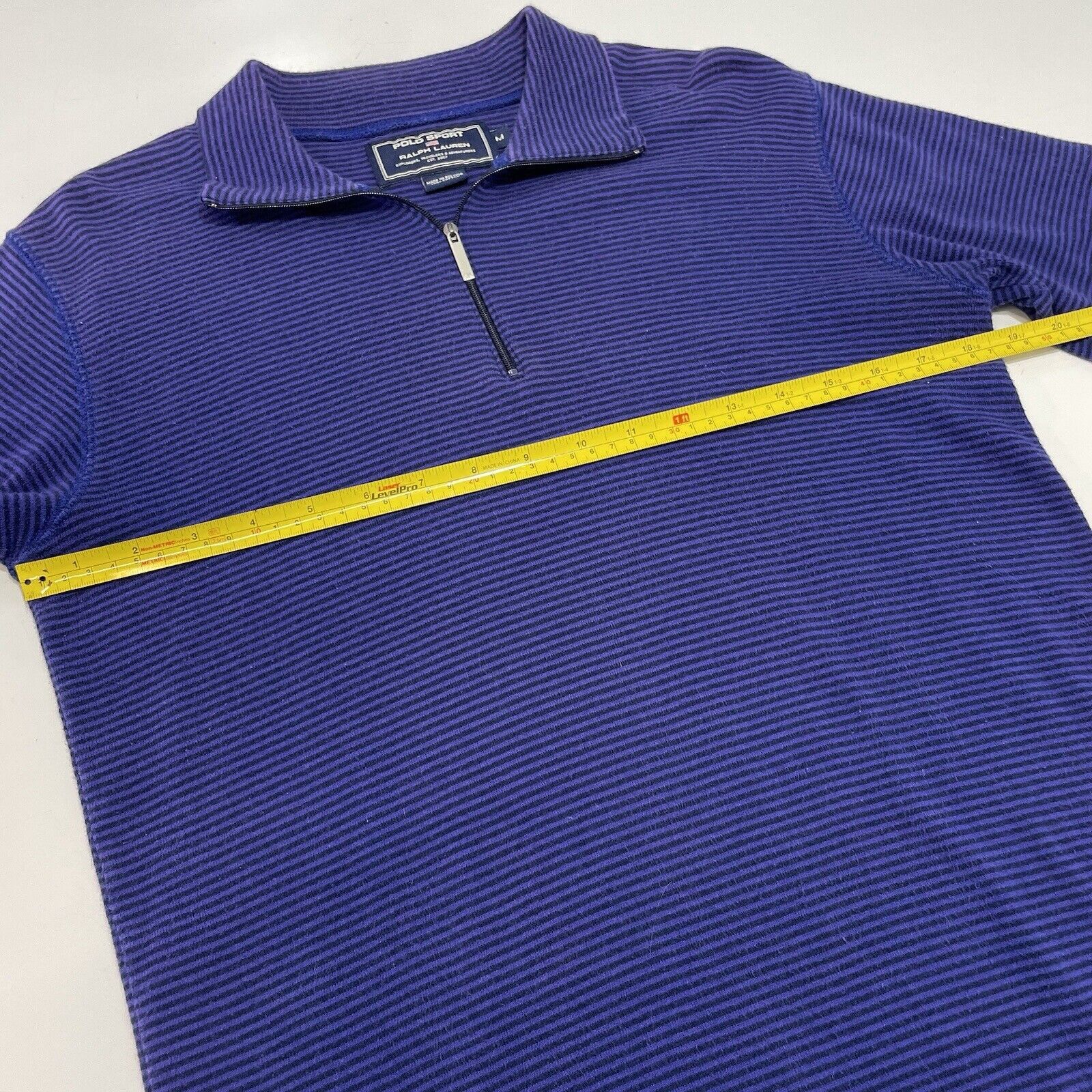 Polo Ralph Lauren VTG 90’s Ralph Lauren Polo Sport Men’s Purple Stripe Shirt M Size US M / EU 48-50 / 2 - 6 Thumbnail