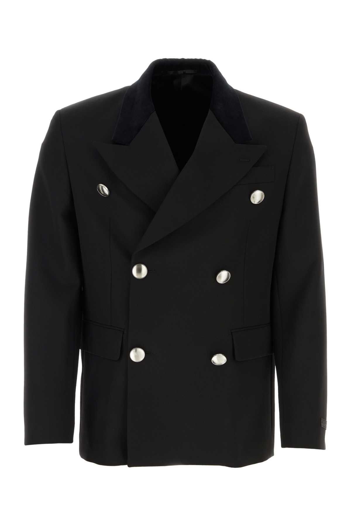 Prada Black Wool Blazer Size US M / EU 48-50 / 2 - 1 Thumbnail