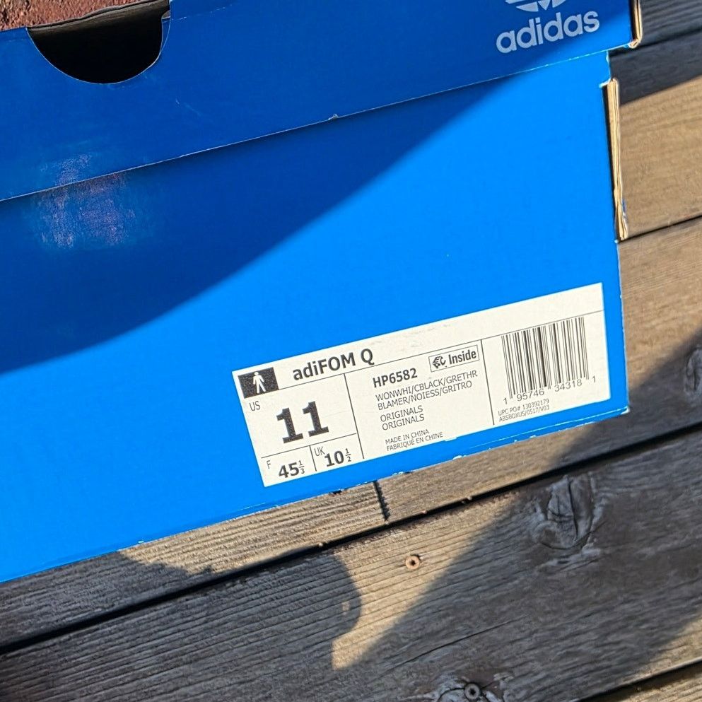 Adidas Adidas adiFOM Q "Wonder White/Core Black" Size US 11 / EU 44 - 8 Thumbnail