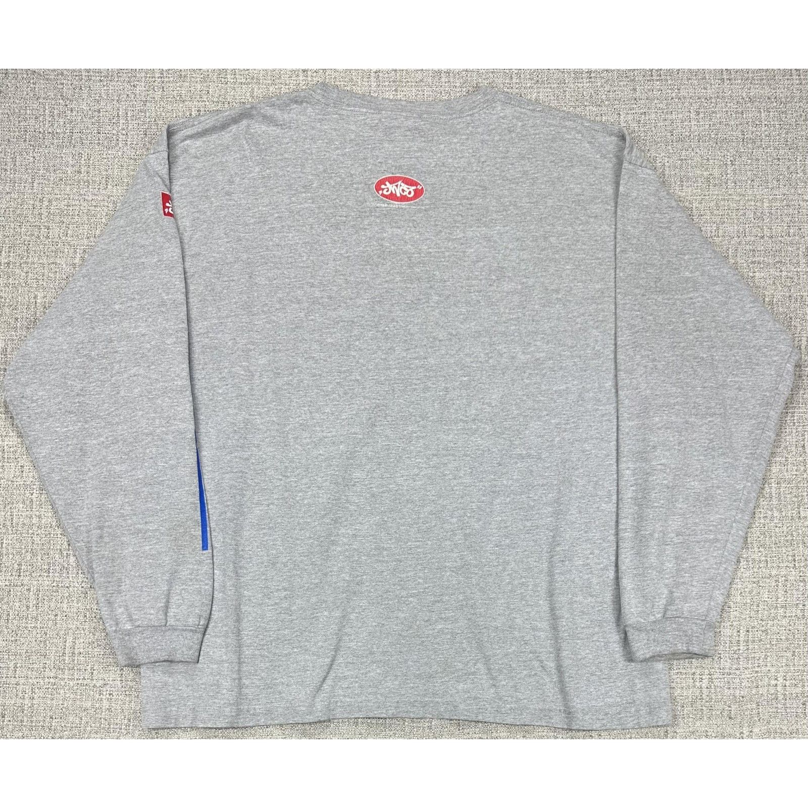 JNCO JNCO Jeans Shirt Sz XL Gray Long Sleeve USA Flag Sleeve USA Size US XL / EU 56 / 4 - 11 Thumbnail
