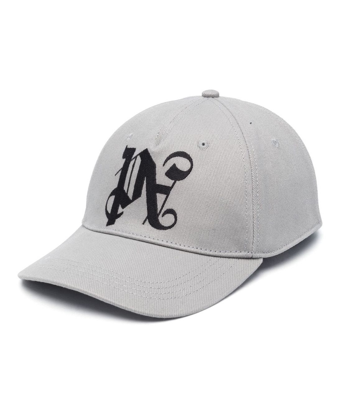 Palm Angels PALM ANGELS gray black monogram logo baseball cap Size ONE SIZE - 1 Thumbnail
