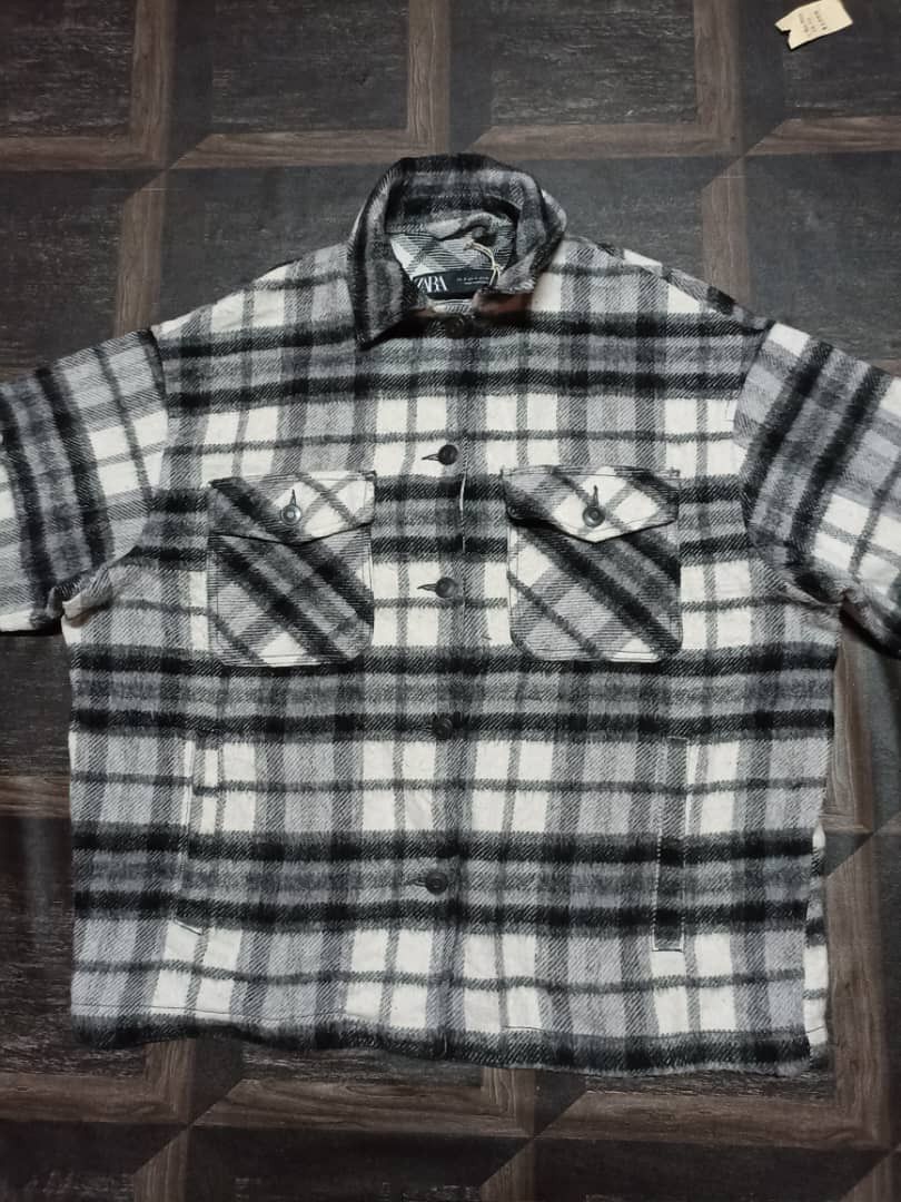 Flannel × Zara Zara Wool Flannel Style Button Jacket Size M / US 6-8 / IT 42-44 - 3 Thumbnail